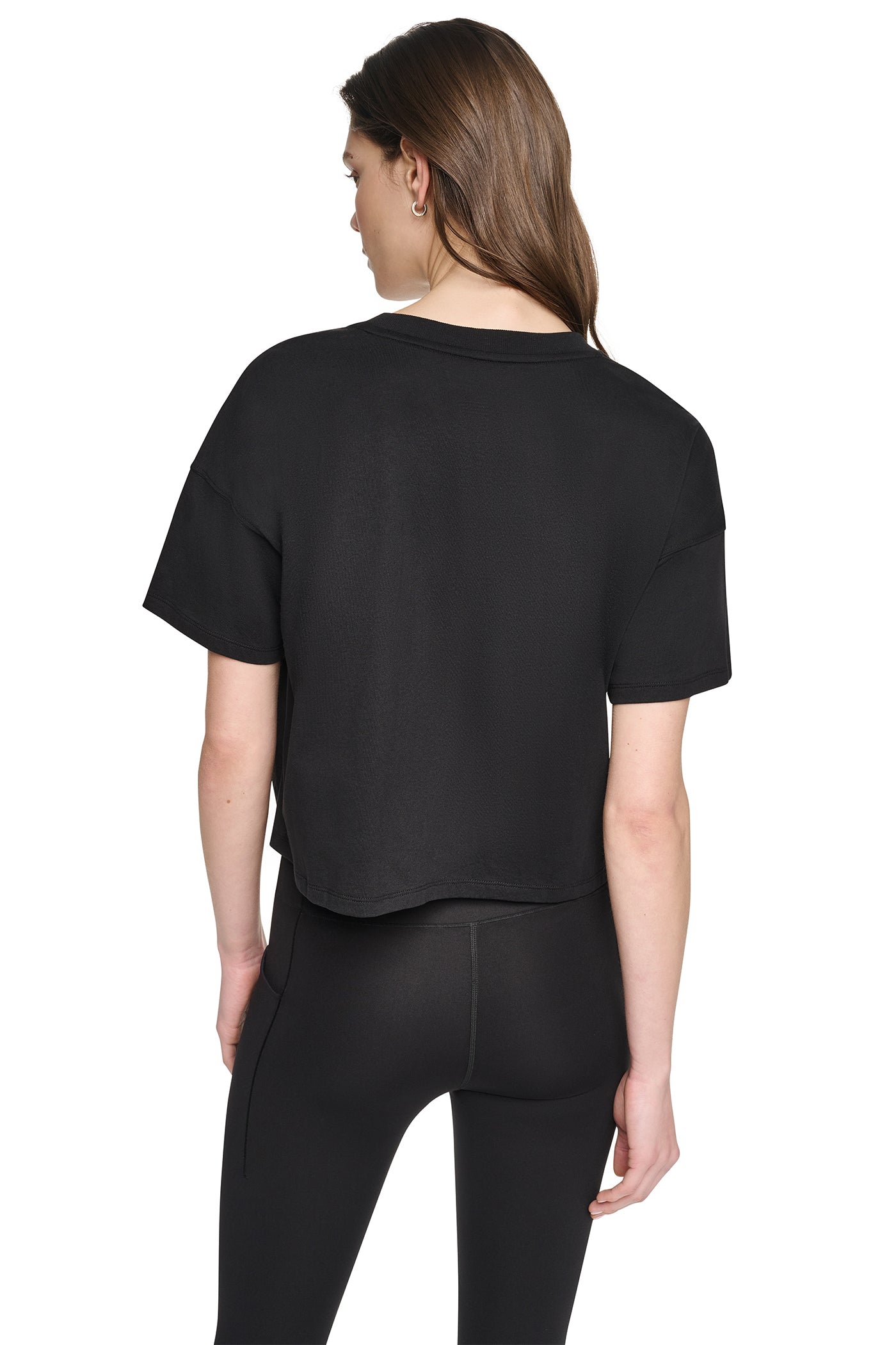 CROPPED METALLIC LOGO TEE VIEW 3
