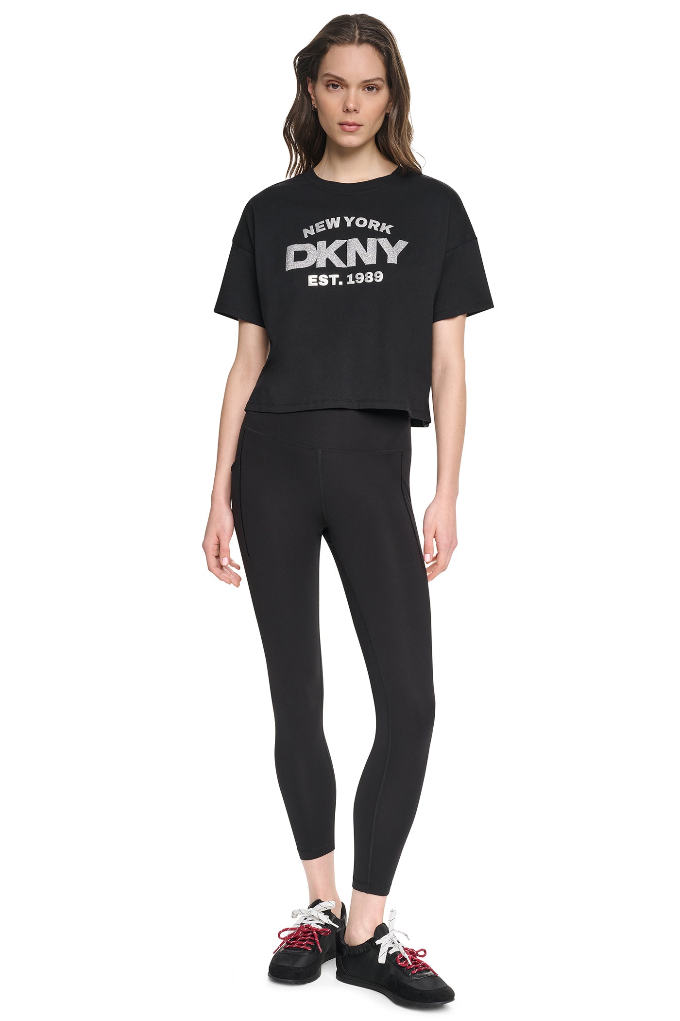 CROPPED METALLIC LOGO TEE VIEW 5