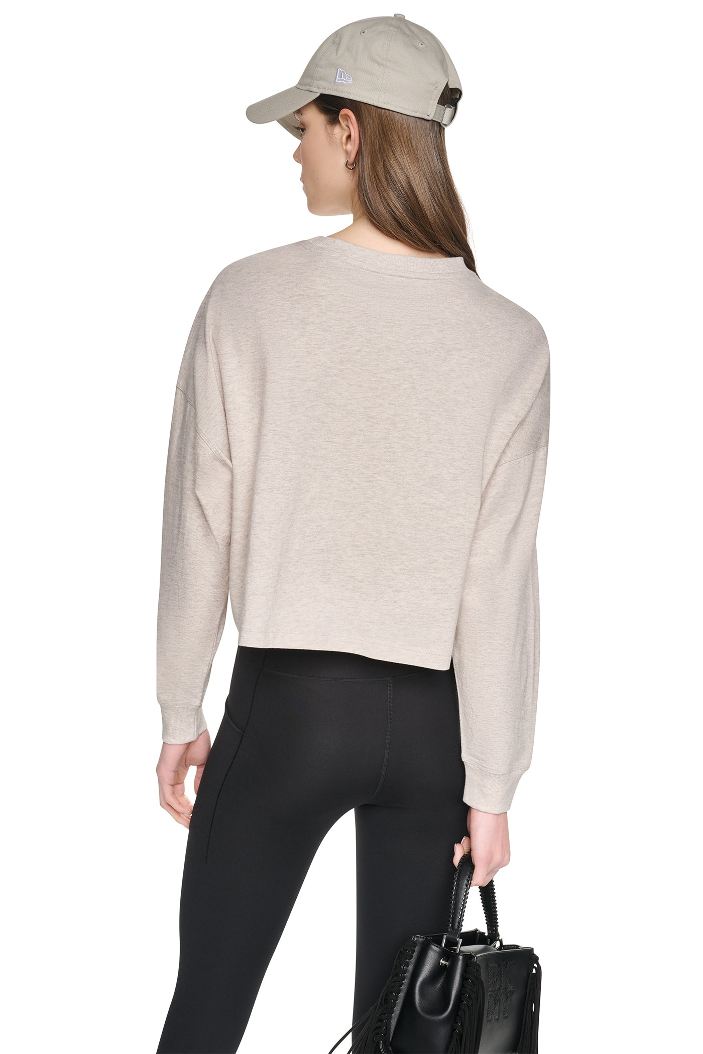 CROPPED SEQUIN VARSITY LOGO TEE VIEW 3