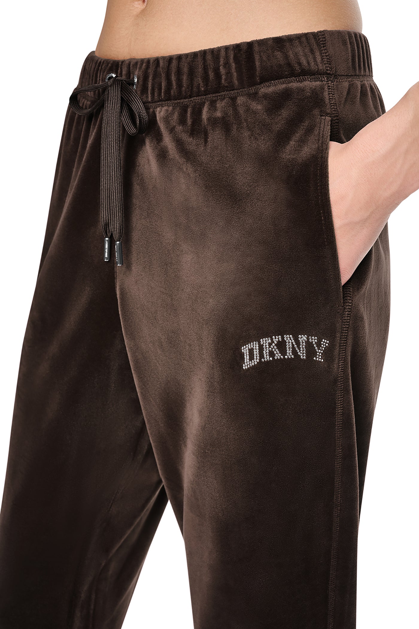 VARSITY VELOUR RHINESTONE LOGO MID-RISE JOGGER VIEW 4
