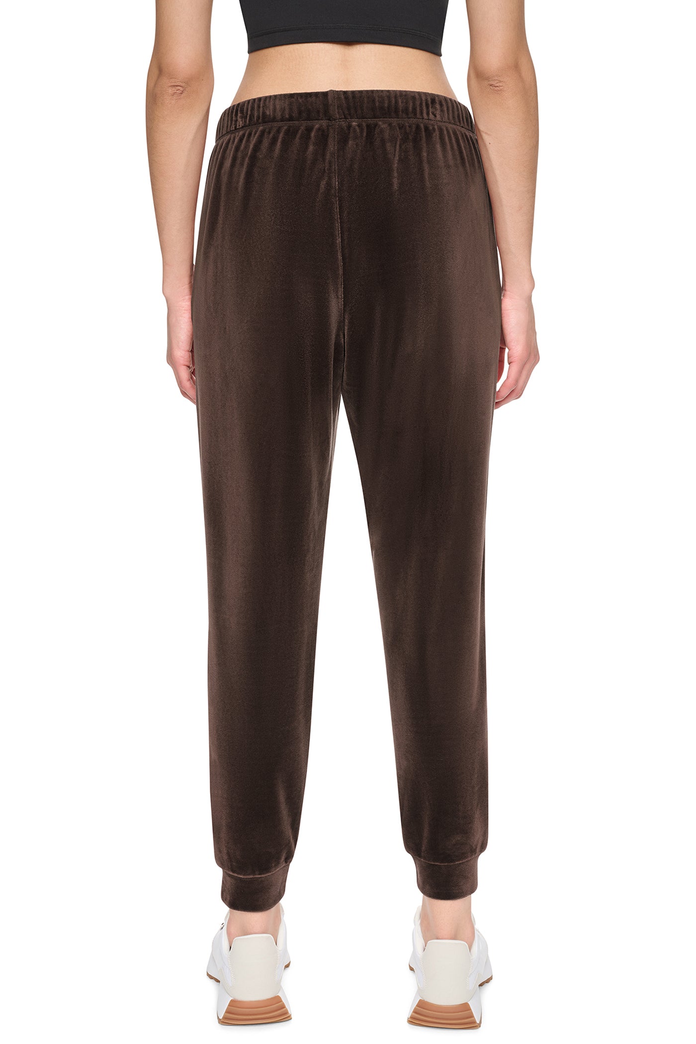 VARSITY VELOUR RHINESTONE LOGO MID-RISE JOGGER VIEW 3
