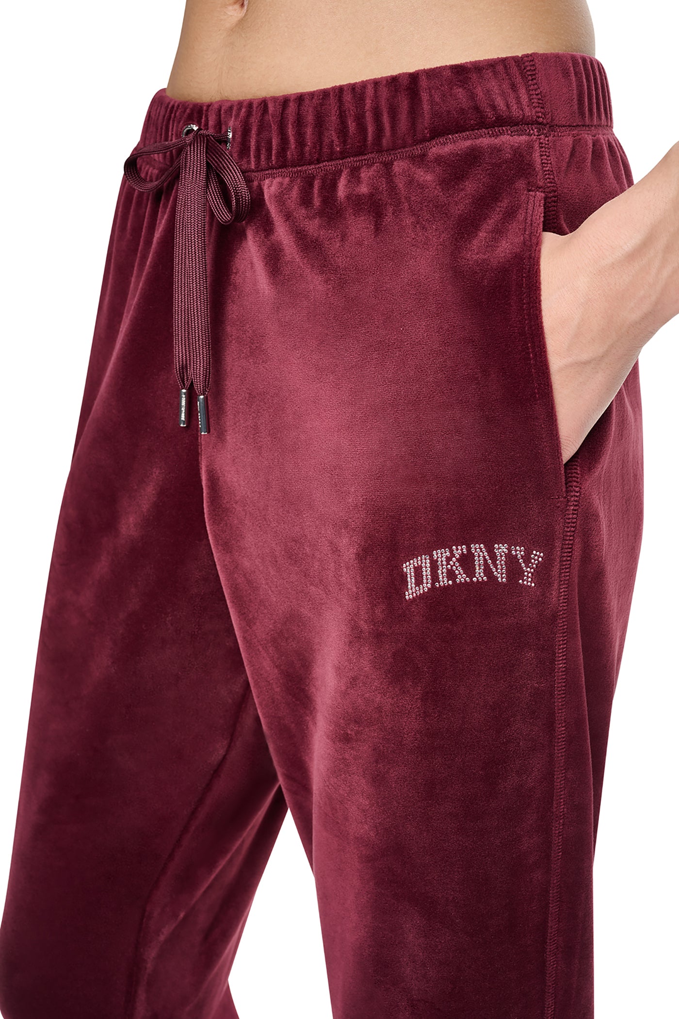VARSITY VELOUR RHINESTONE LOGO MID RISE JOGGER WIT VIEW 6