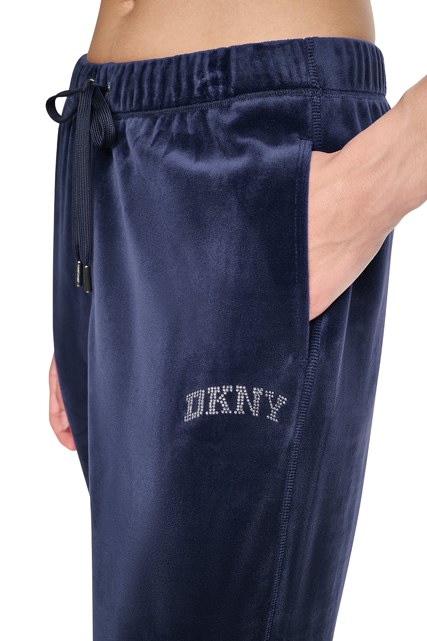 VARSITY VELOUR RHINESTONE LOGO MID RISE JOGGER WIT VIEW 4