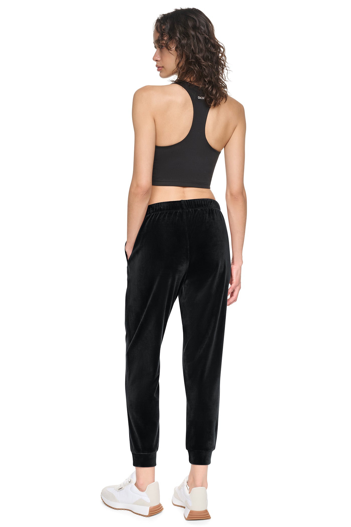 VARSITY VELOUR RHINESTONE LOGO MID RISE JOGGER WIT VIEW 5