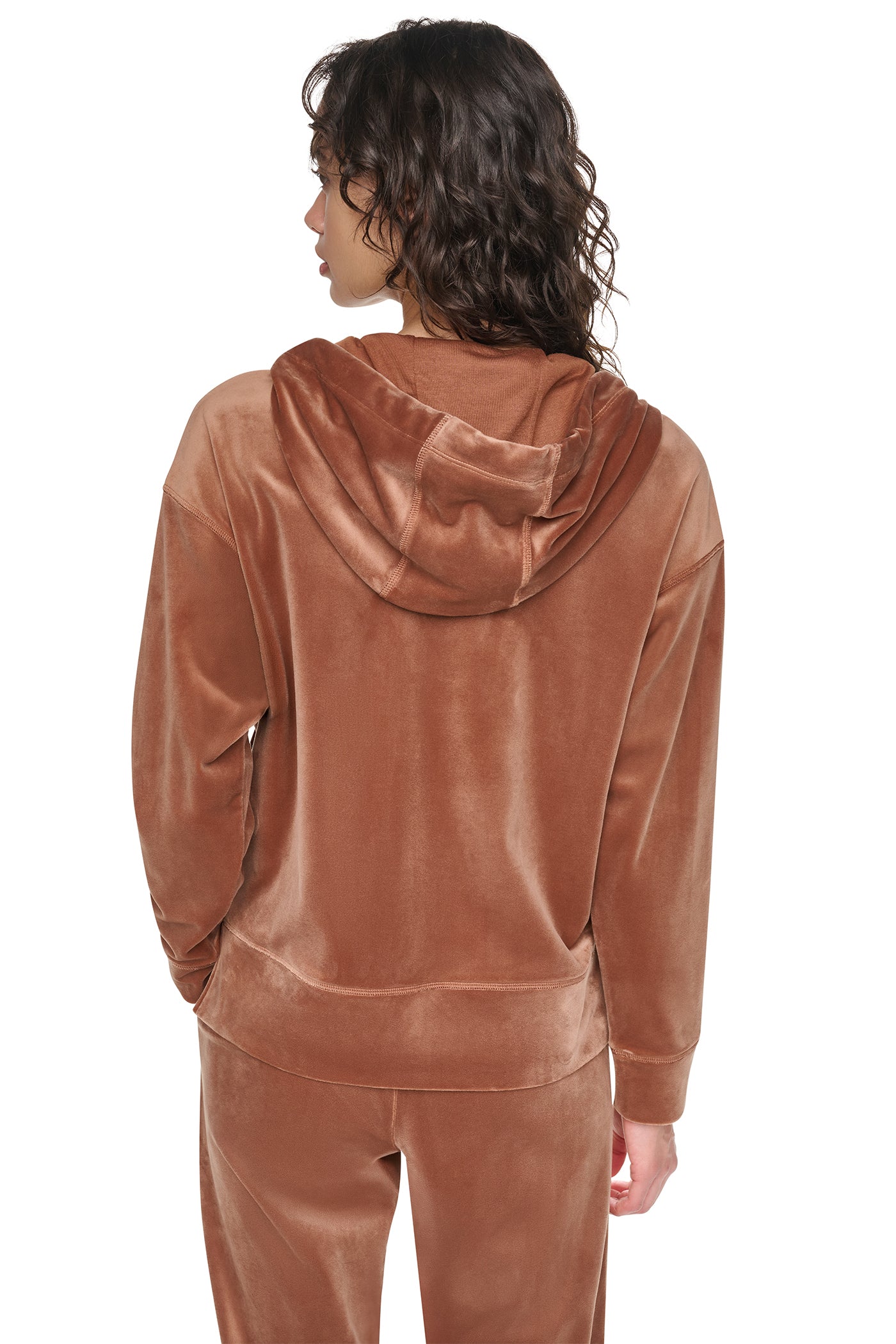 VARSITY VELOUR RHINESTONE LOGO FULL ZIP HOODIE VIEW 9