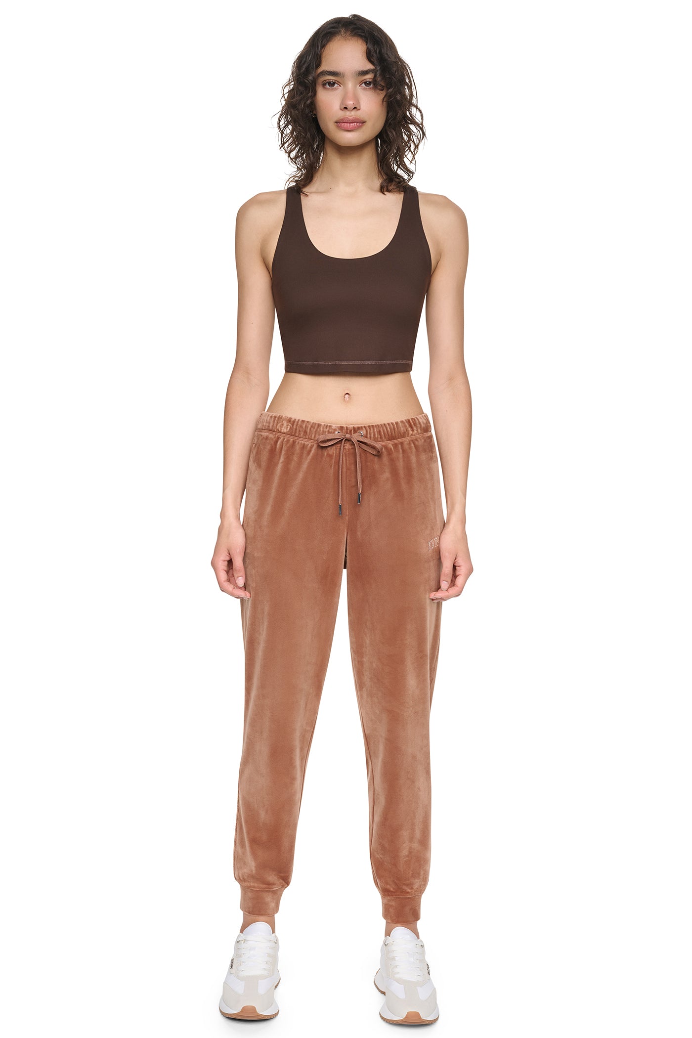 VARSITY VELOUR RHINESTONE LOGO MID RISE JOGGER WIT VIEW 7