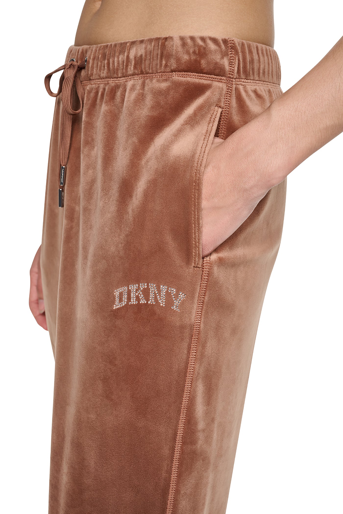 VARSITY VELOUR RHINESTONE LOGO MID RISE JOGGER WIT VIEW 5