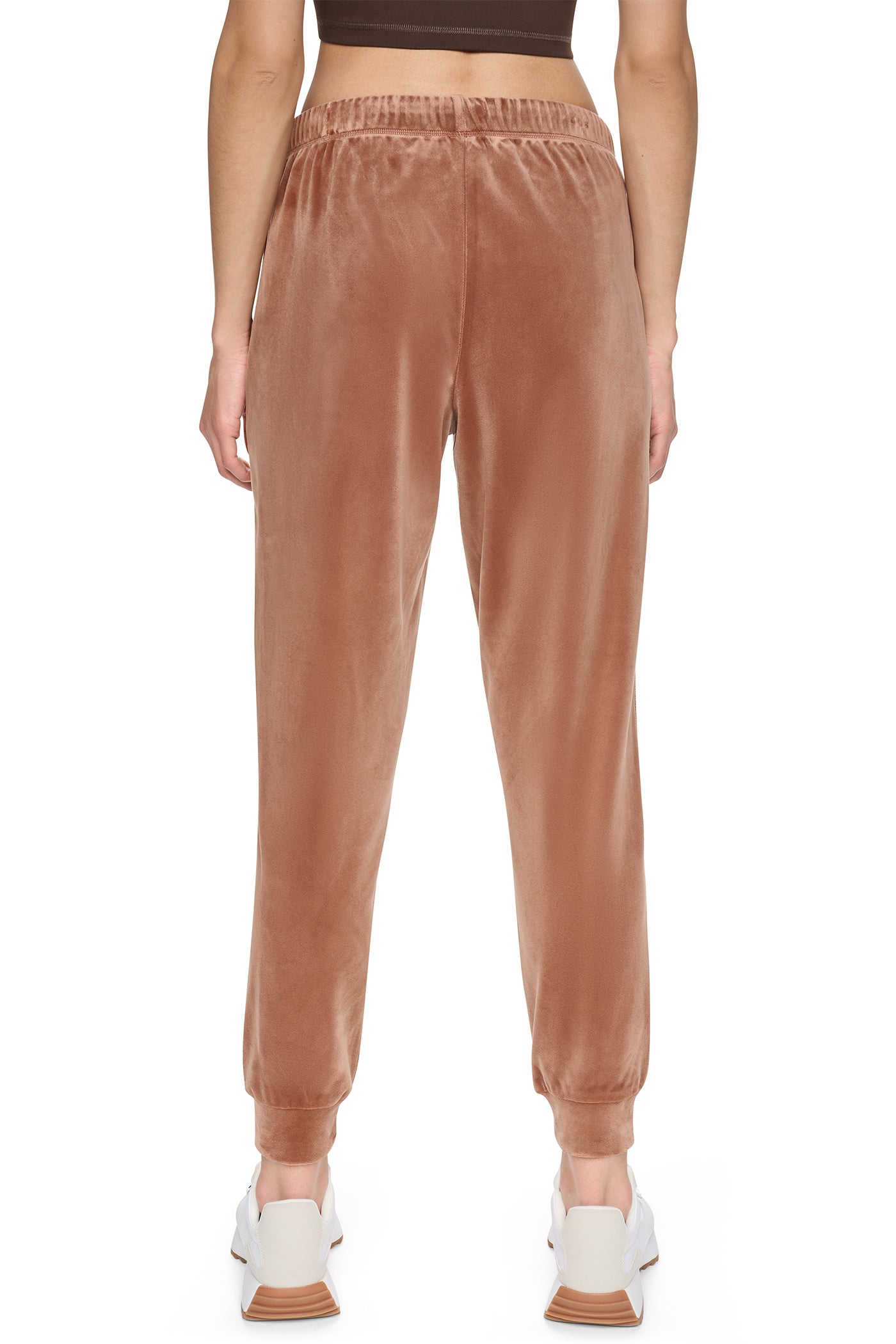 VARSITY VELOUR RHINESTONE LOGO MID RISE JOGGER WIT VIEW 3