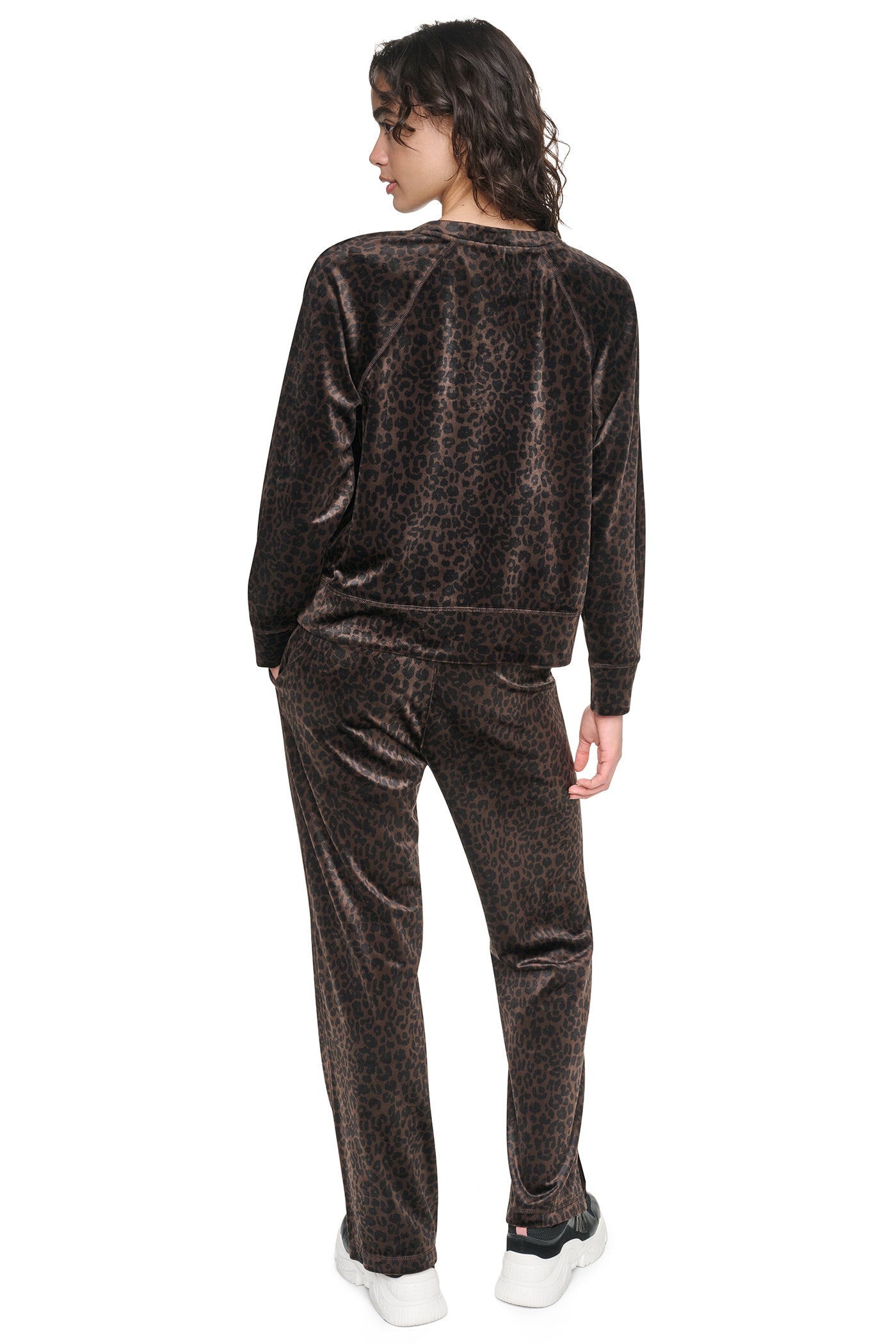 VELOUR ANIMAL PRINT PULLOVER VIEW 6
