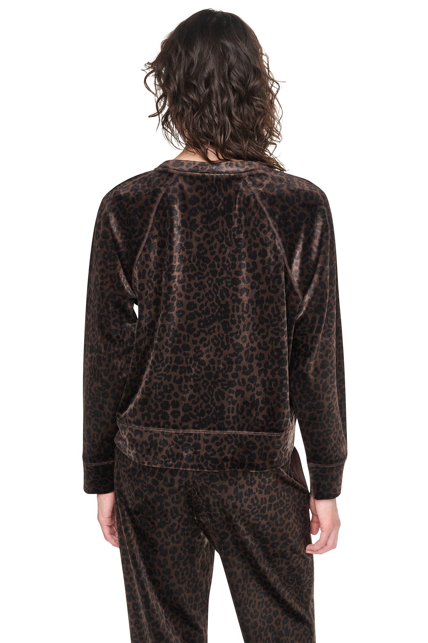 VELOUR ANIMAL PRINT PULLOVER VIEW 3