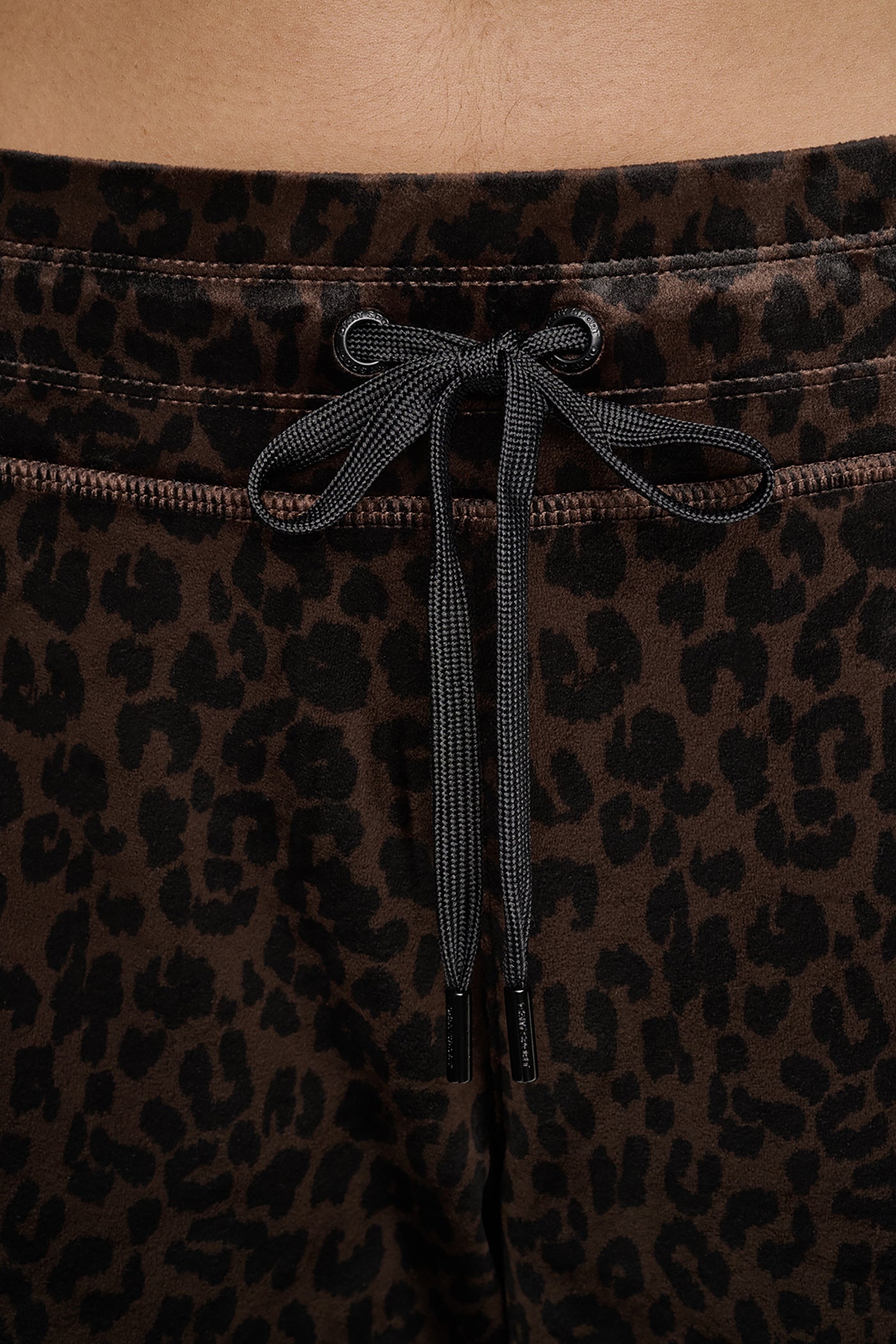 VELOUR ANIMAL PRINT MID-RISE PANT VIEW 10