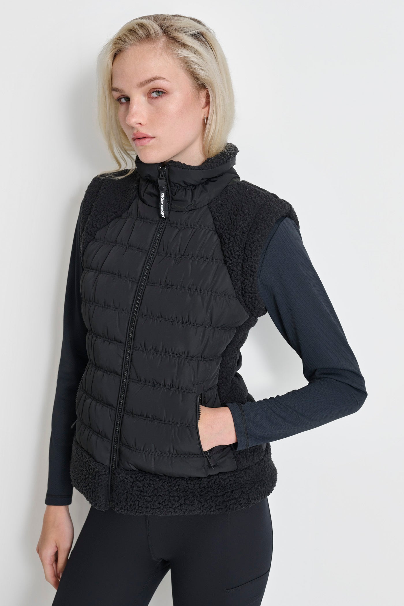 MOCK-NECK PUFFER VEST VIEW 4 | Coats under $100