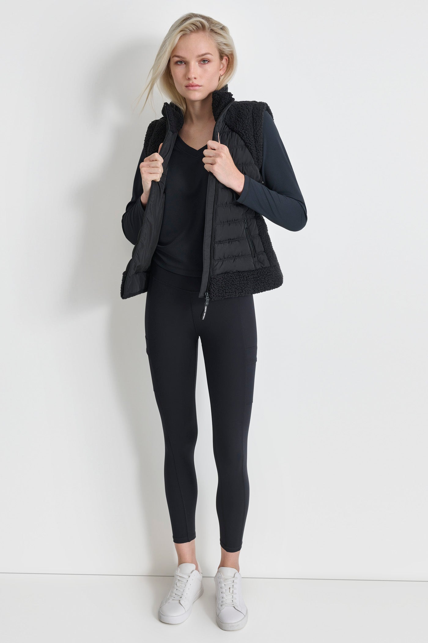 MOCK-NECK PUFFER VEST VIEW 6 | Coats under $100