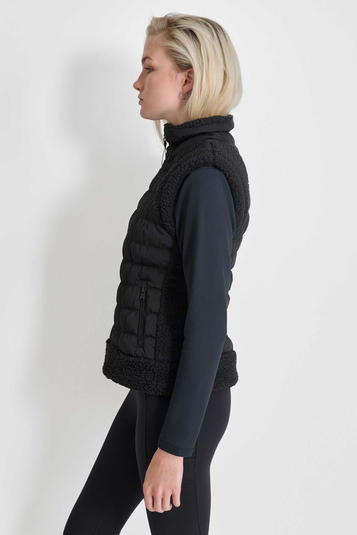 MOCK-NECK PUFFER VEST VIEW 3 | Coats under $100