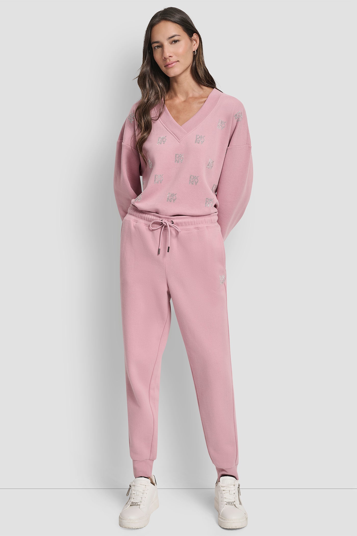 ALLOVER STACKED RHINESTONE LOGO JOGGER VIEW 6 | Gifts Under $100