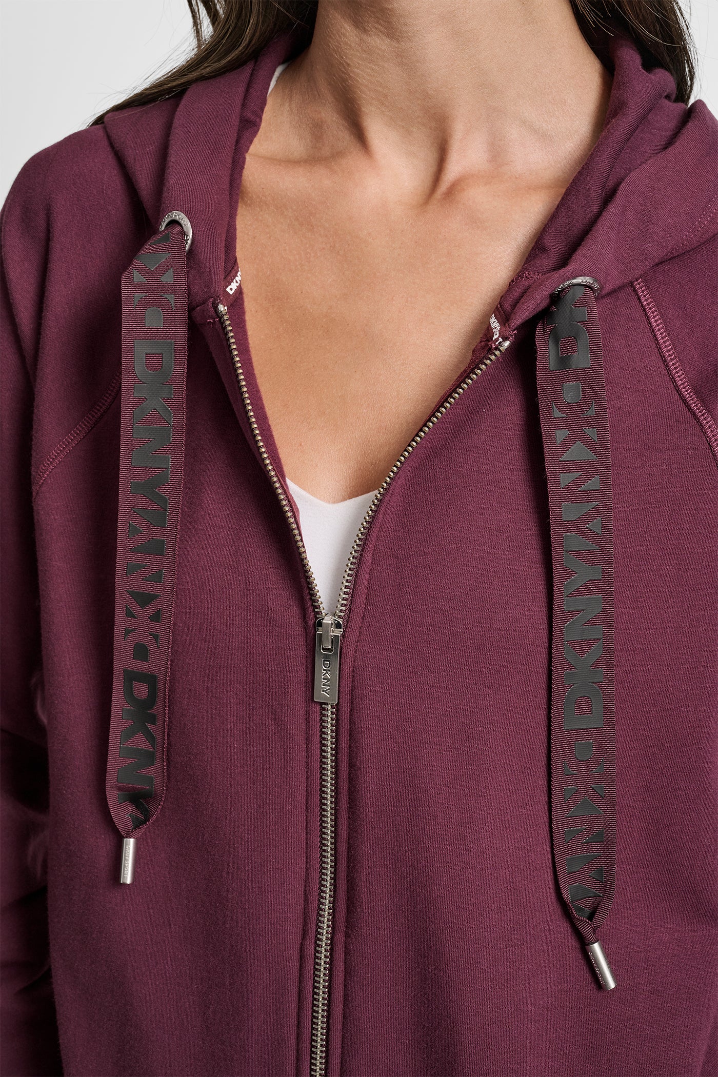 TWO TONE LOGO DRAWCORD ZIP HOODIE VIEW 4 | New Arrivals