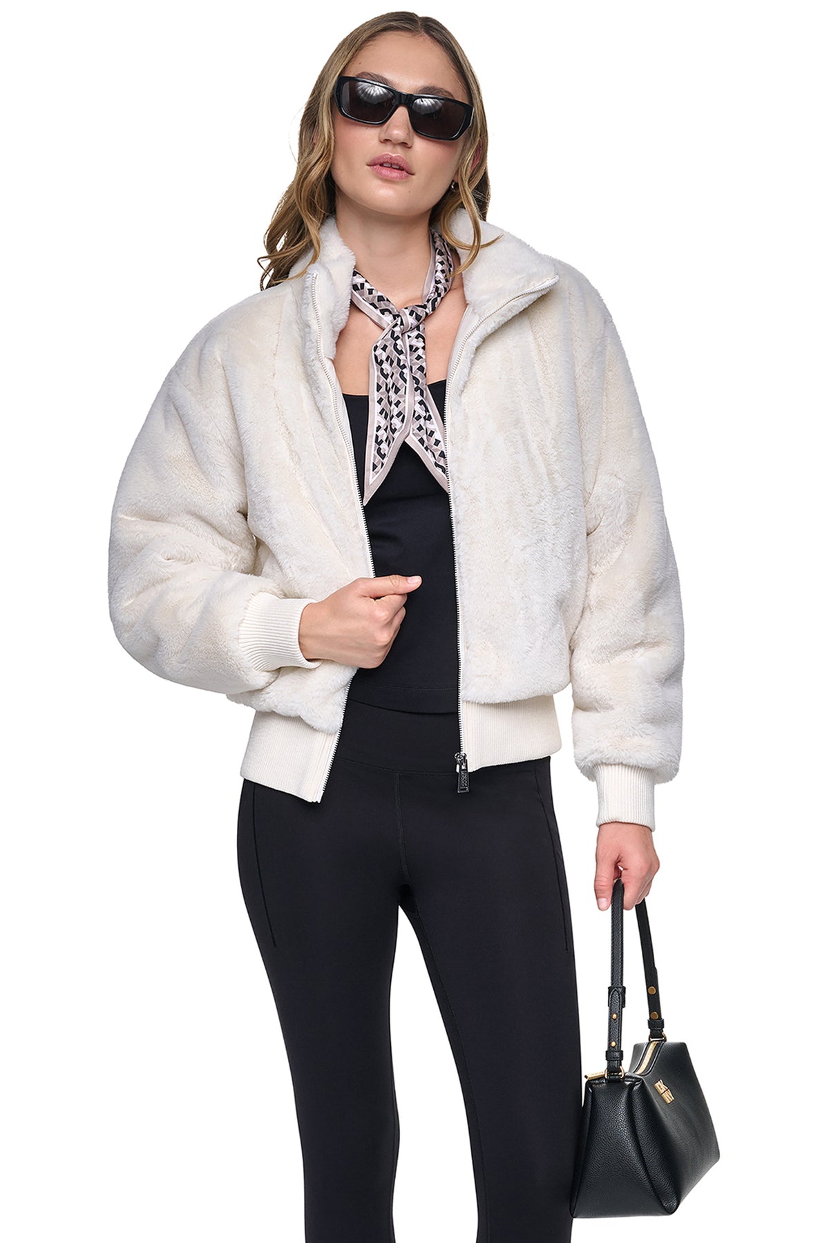 FAUX FUR BOMBER VIEW 1