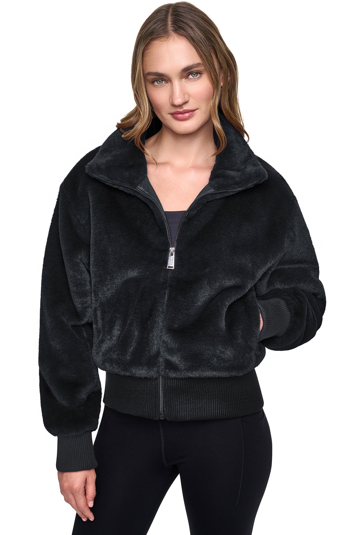 FAUX FUR BOMBER VIEW 1