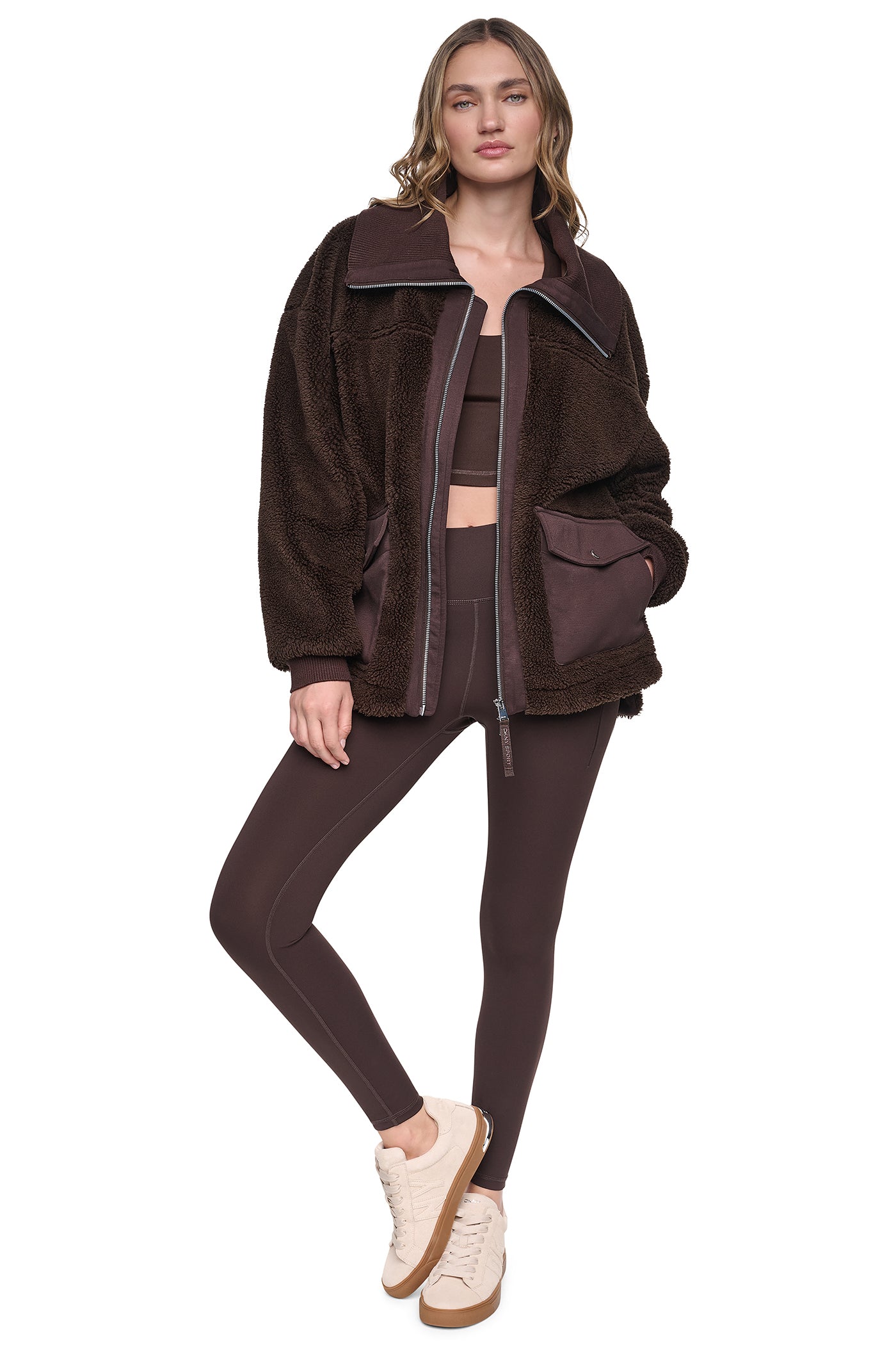 FUNNEL NECK SHERPA JACKET VIEW 10