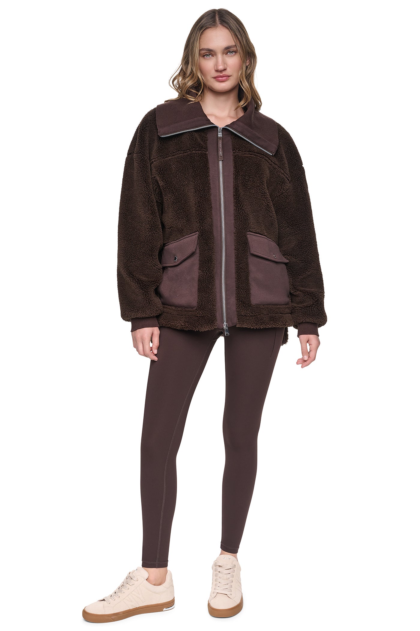 FUNNEL NECK SHERPA JACKET VIEW 6