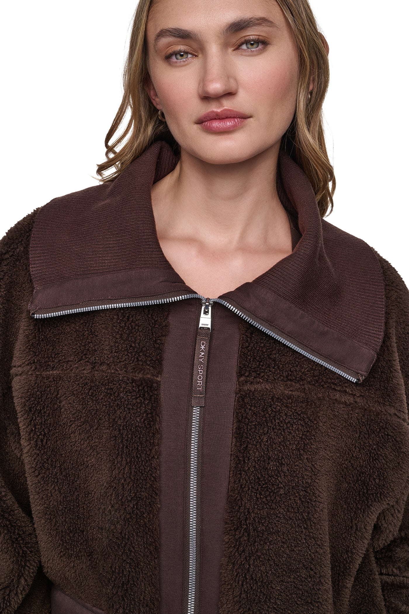 FUNNEL NECK SHERPA JACKET VIEW 7