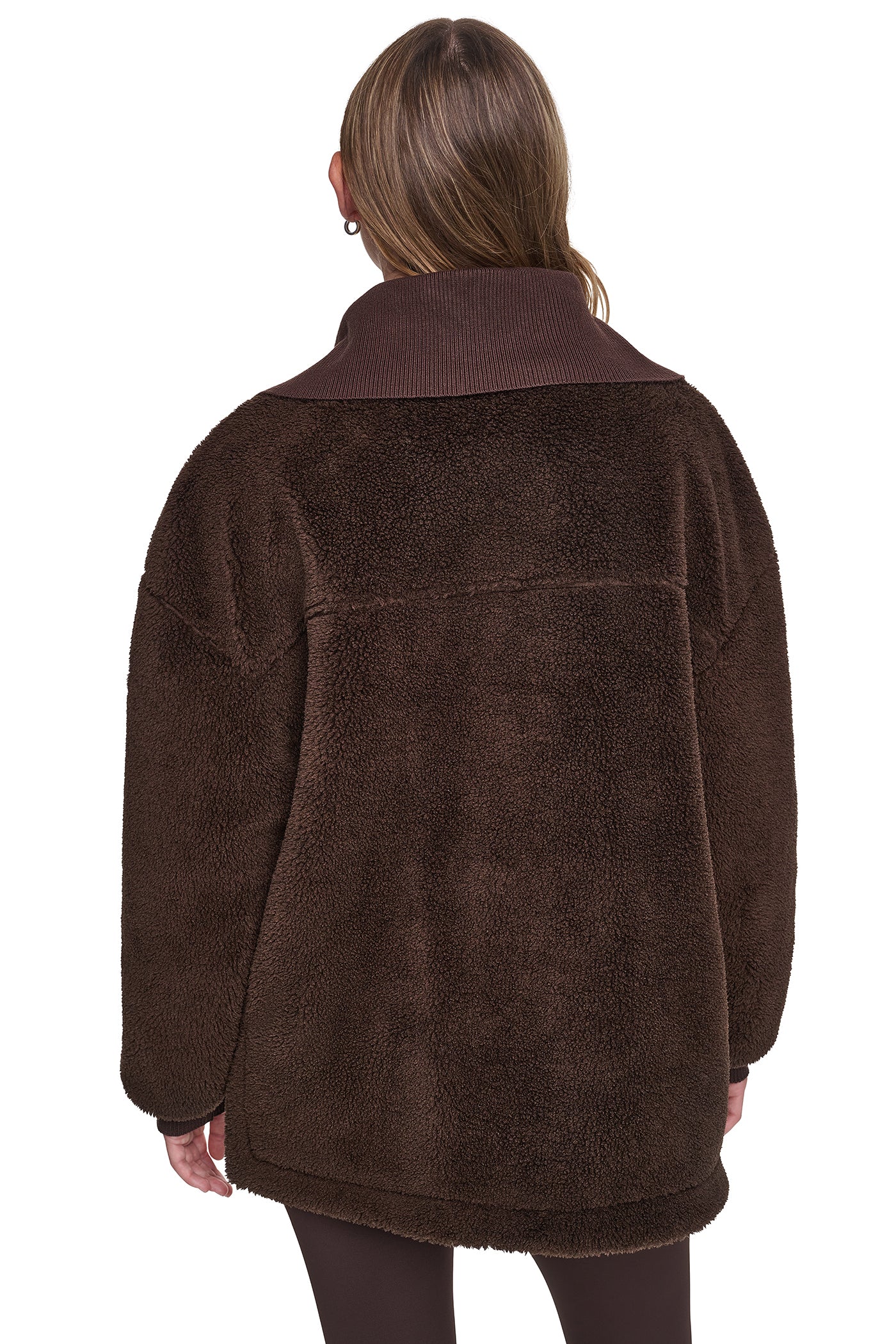 FUNNEL NECK SHERPA JACKET VIEW 3