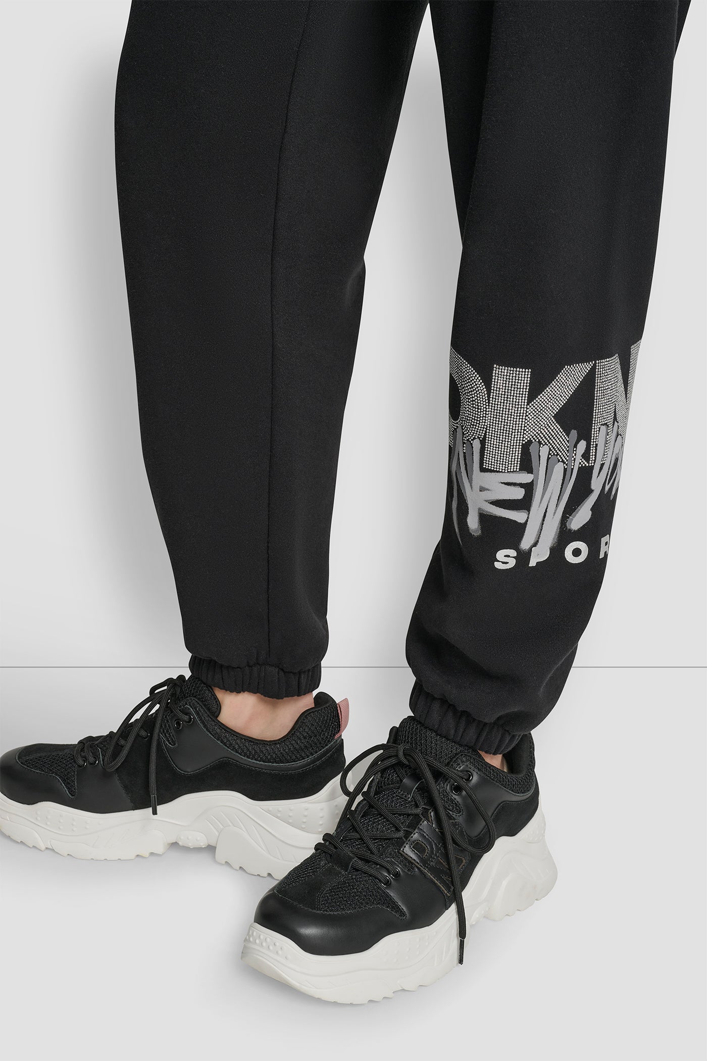 GRAFFITI RHINESTONE LOGO HIGH RISE RELAXED FIT JOGGER VIEW 4 | New Arrivals