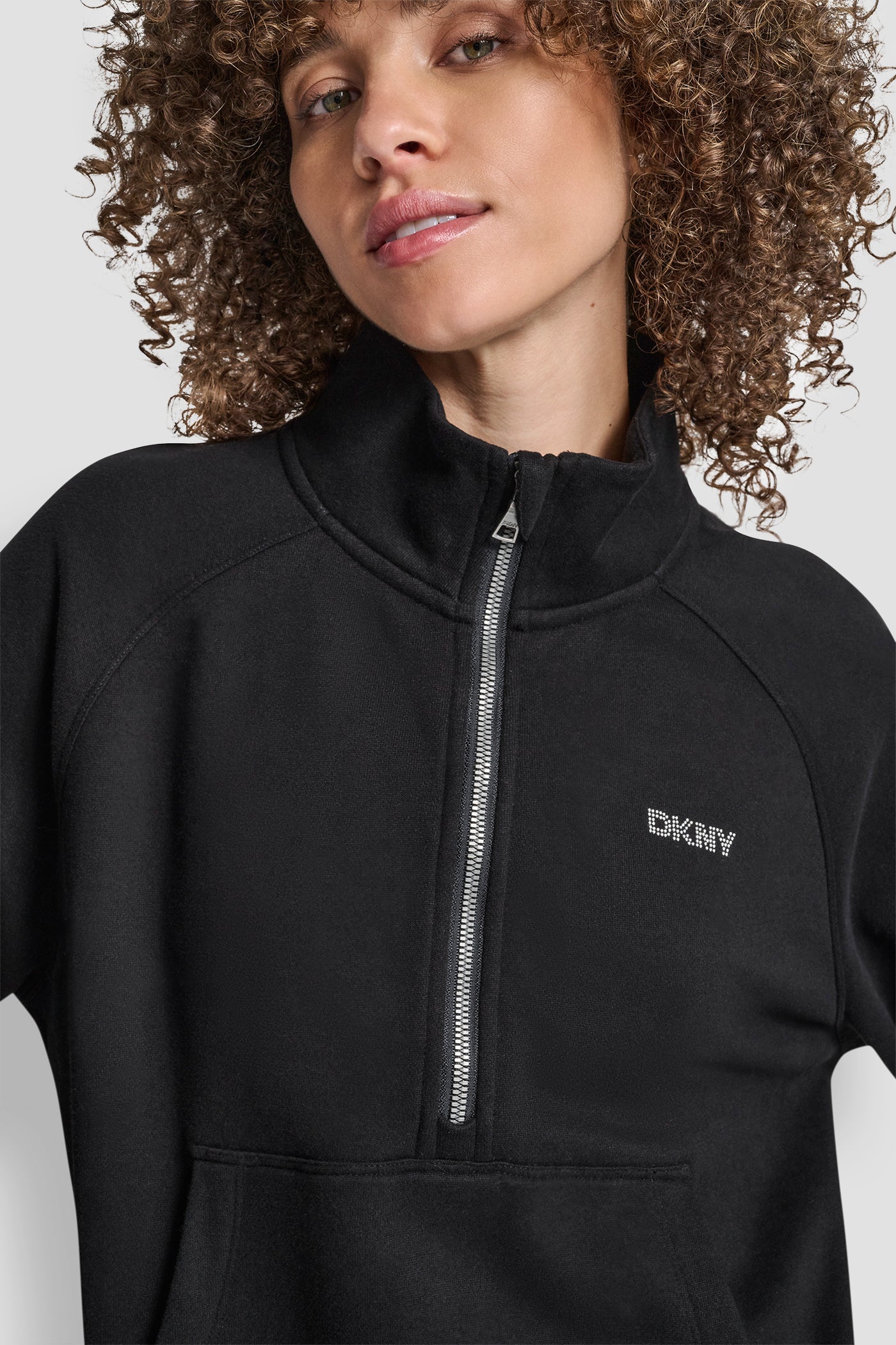 MINI STUD LOGO HALF ZIP PULLOVER WITH KANGA POCKET VIEW 5