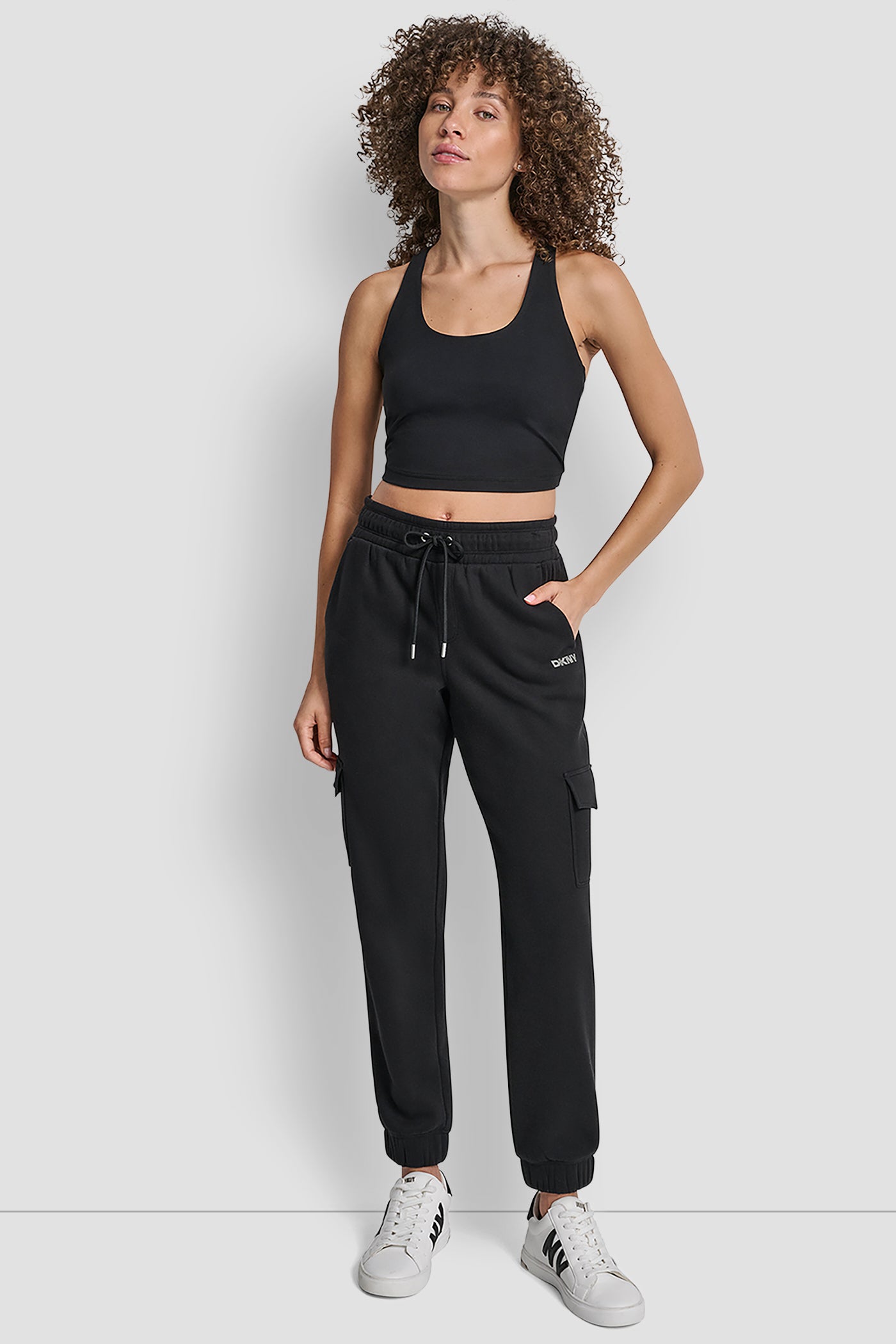 HIGH RISE LOGO EMBELLISHED SLIM CARGO JOGGER VIEW 5 | New Arrivals