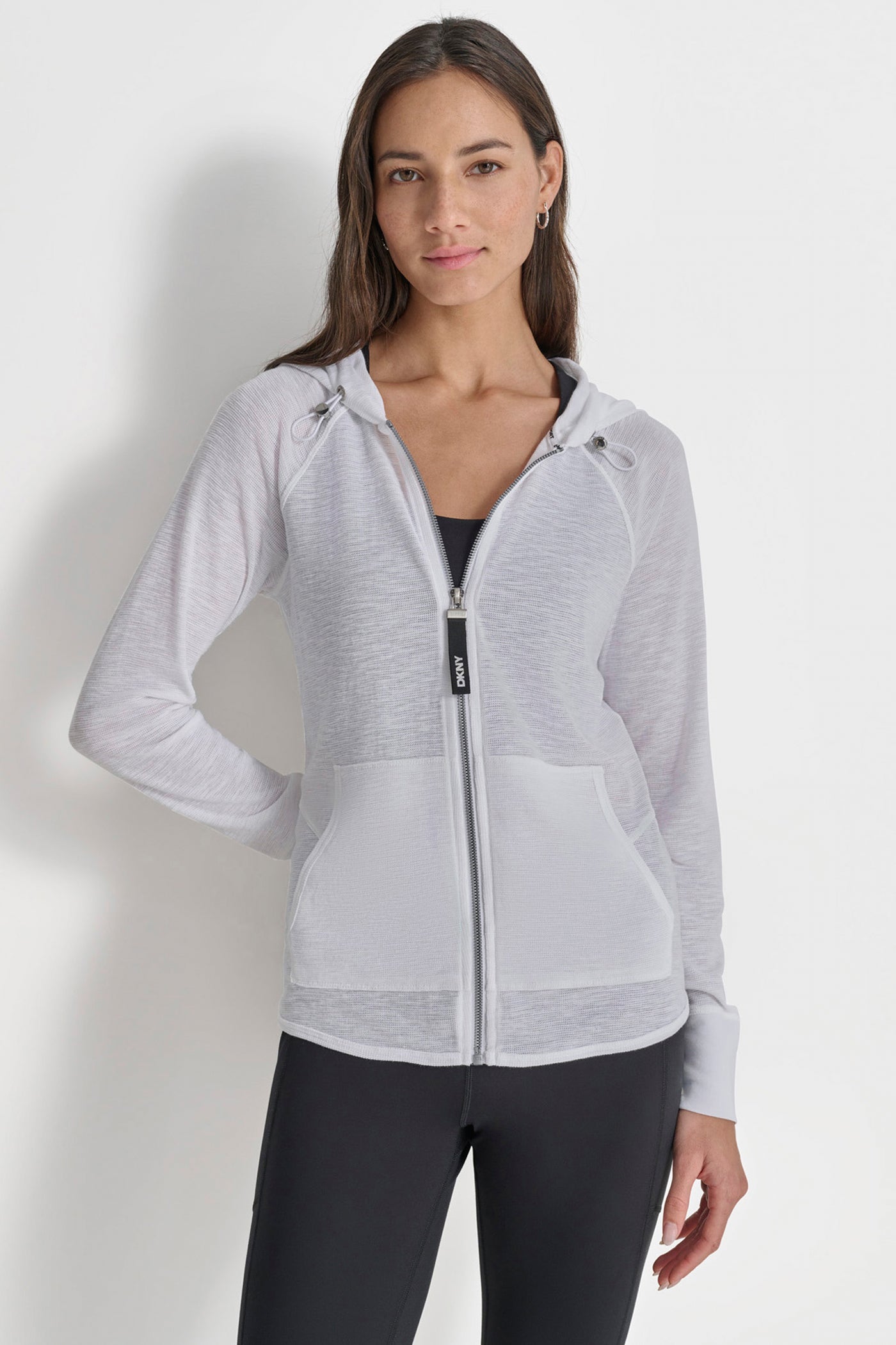 SLUB WAFFLE KNIT HOODIE VIEW 5