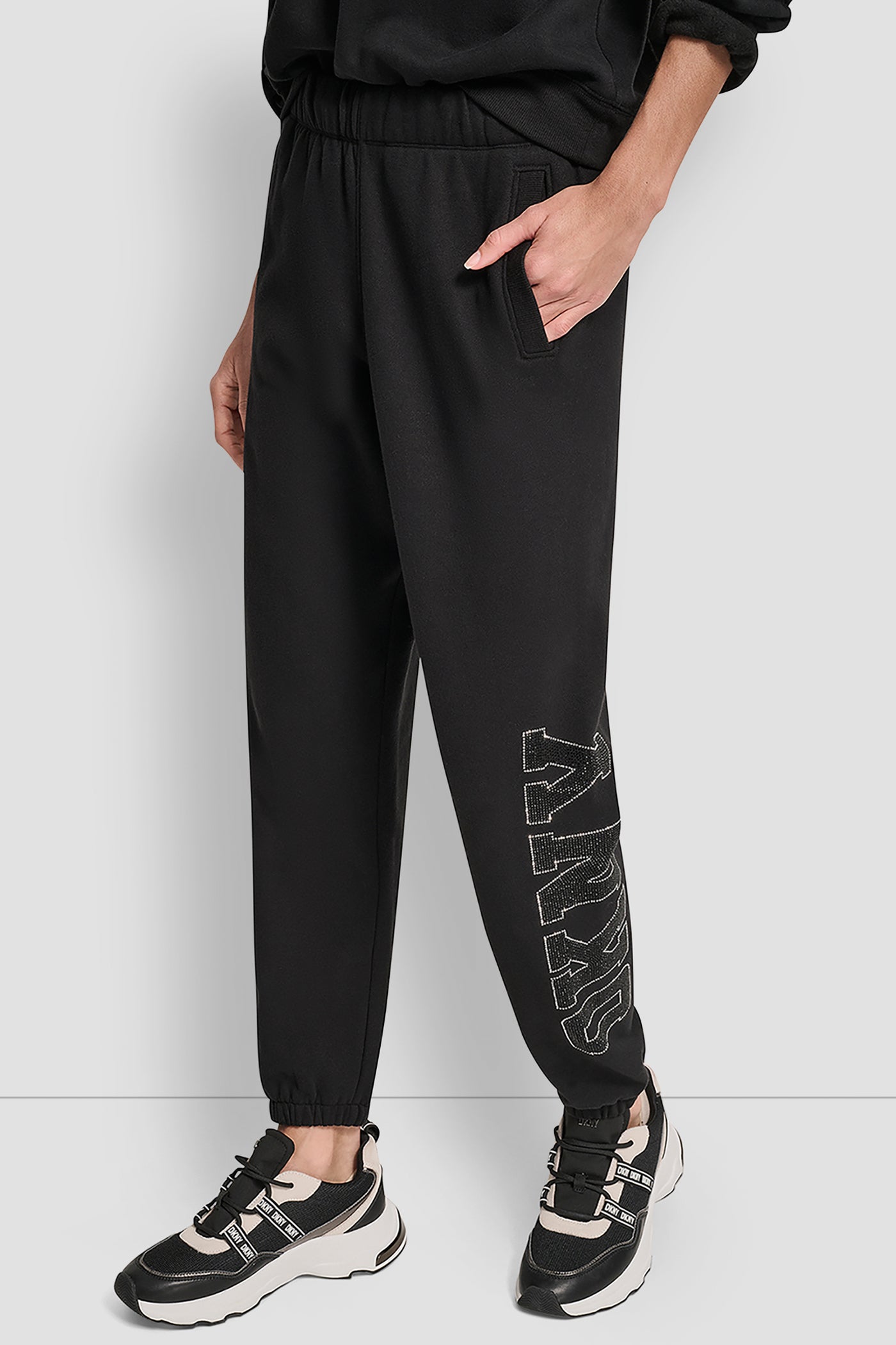 EXPLODED RHINESTONE VARISTY LOGO HIGH RISE RELAXED VIEW 4