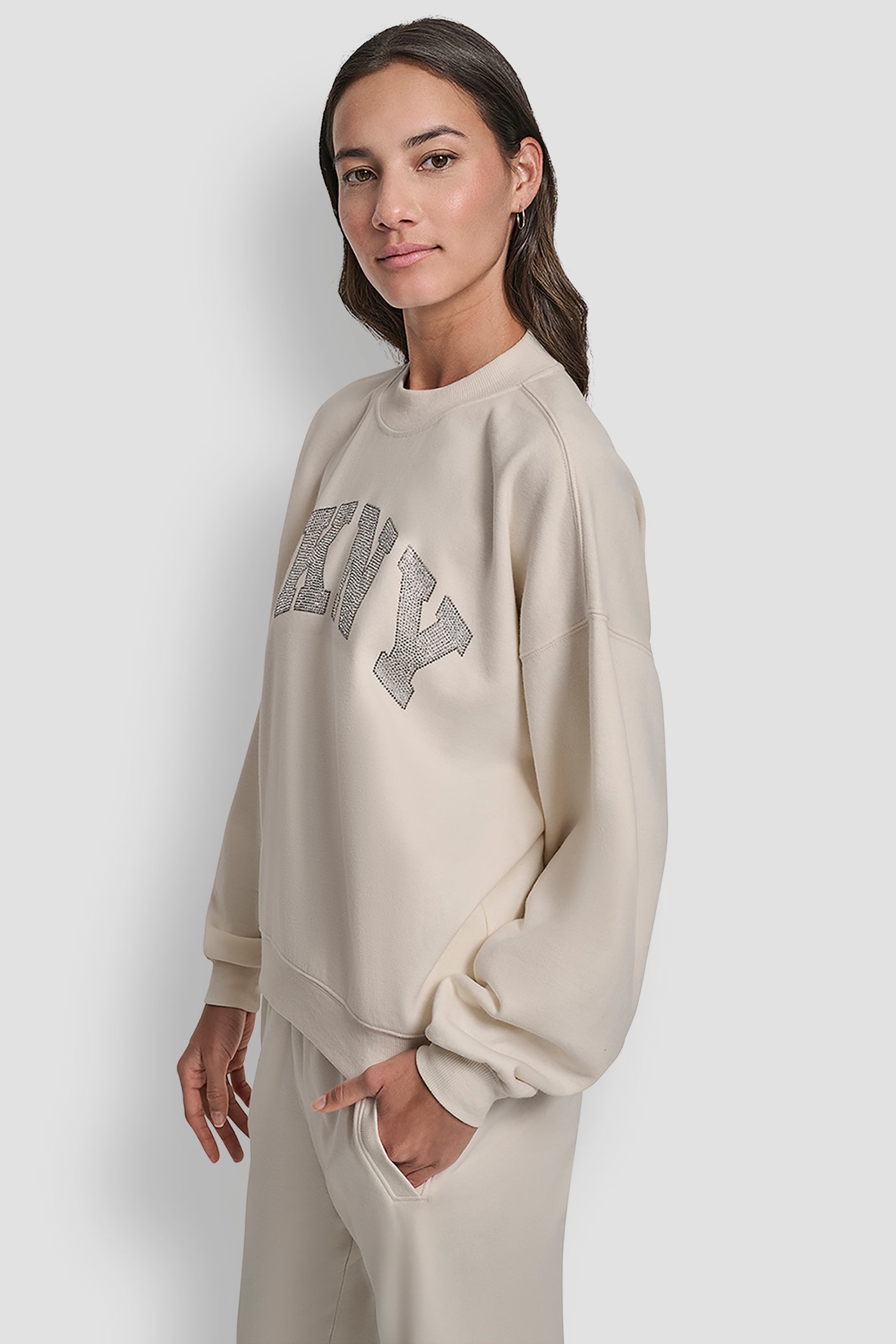 EXPLODED RHINESTONE VARISTY LOGO PULLOVER VIEW 3 | Sweatshirts & Joggers
