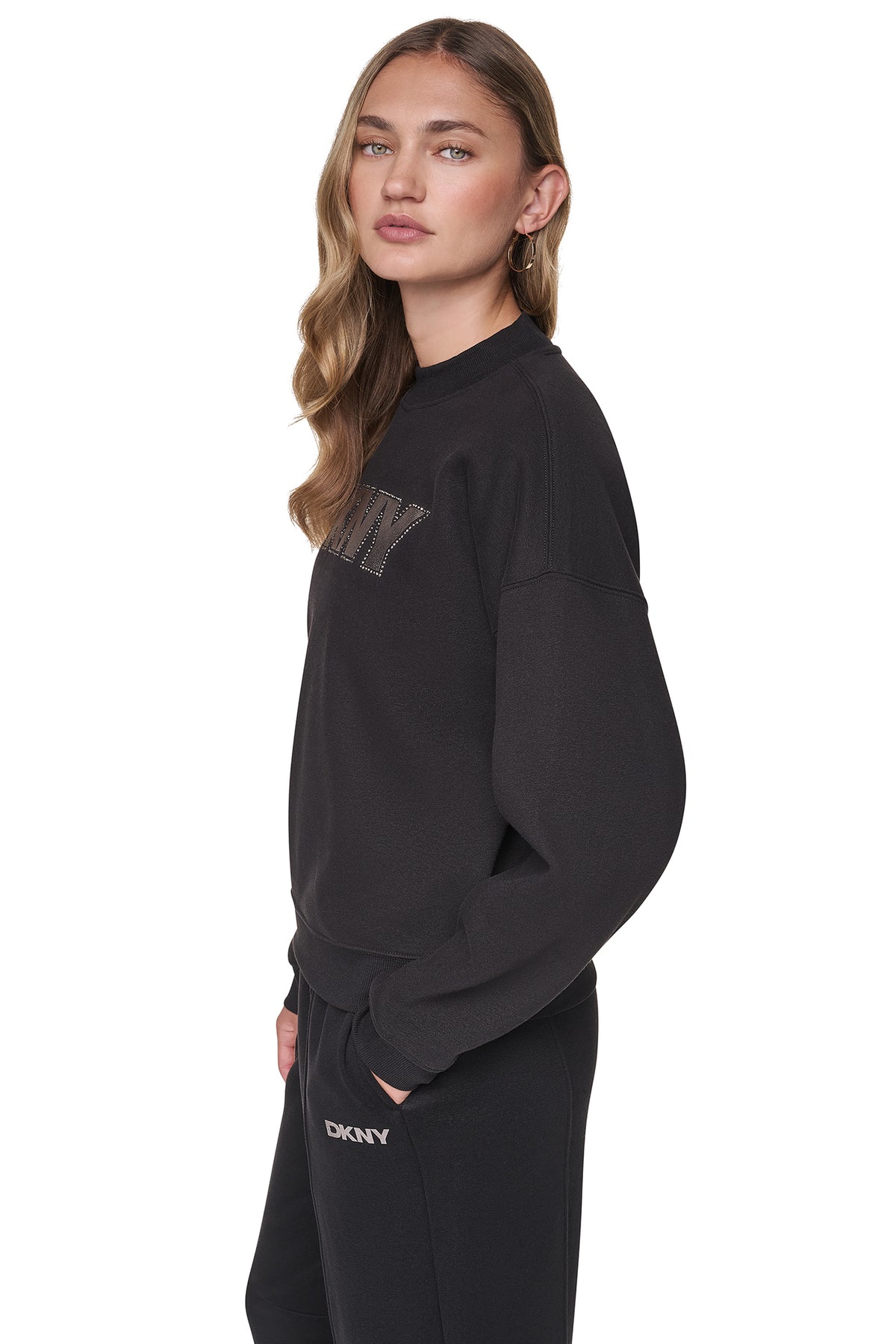 FOIL RHINESTONE LOGO SWEATSHIRT VIEW 2