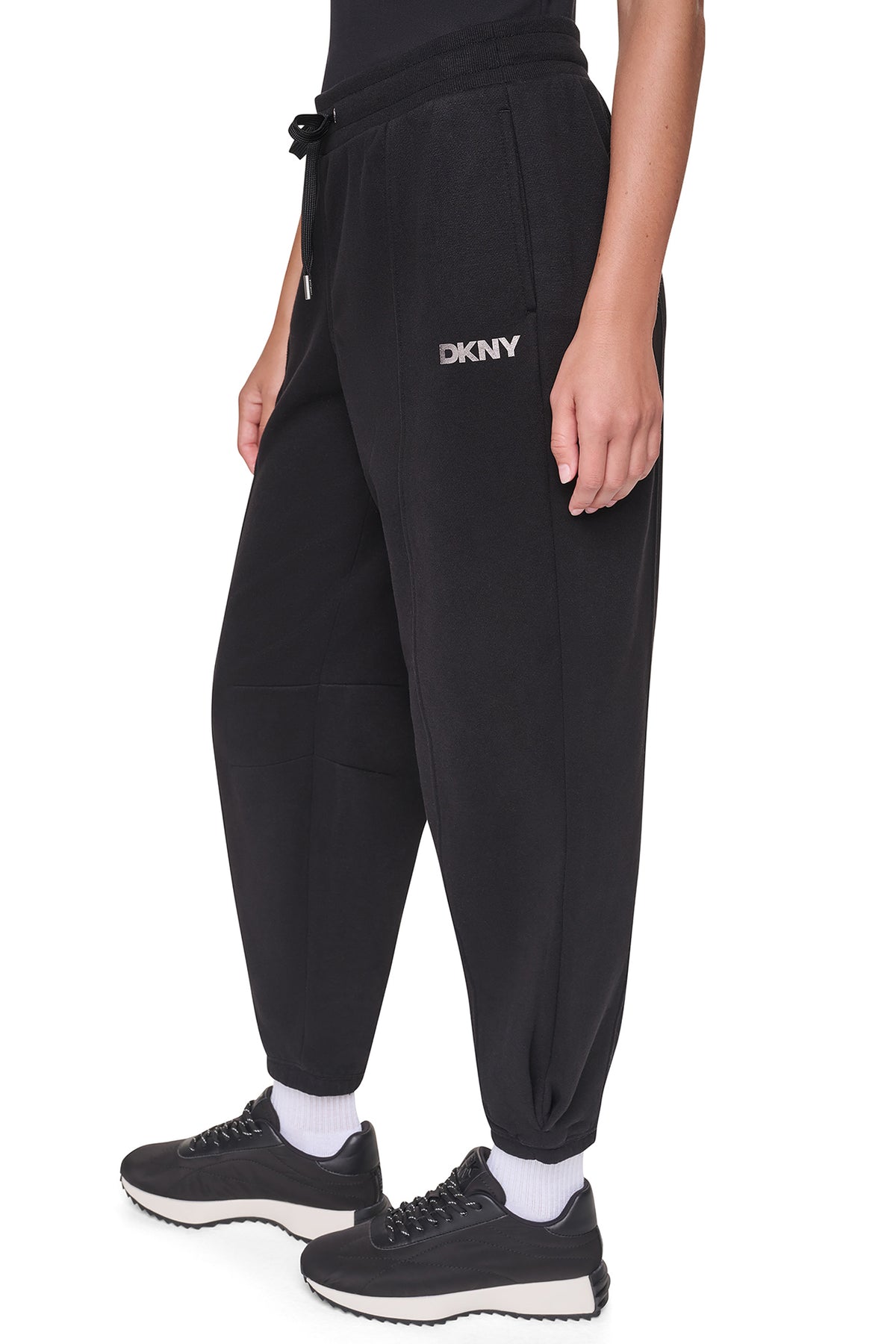 FOIL LOGO HIGH-RISE BARREL LEG JOGGER VIEW 2