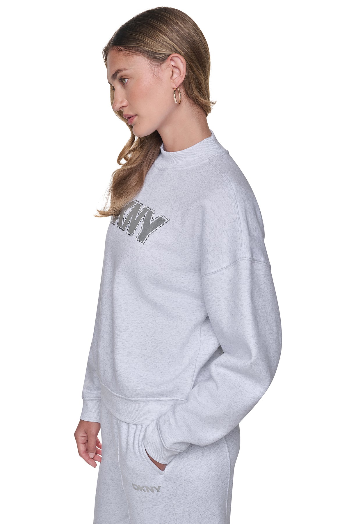 FOIL RHINESTONE LOGO SWEATSHIRT VIEW 2