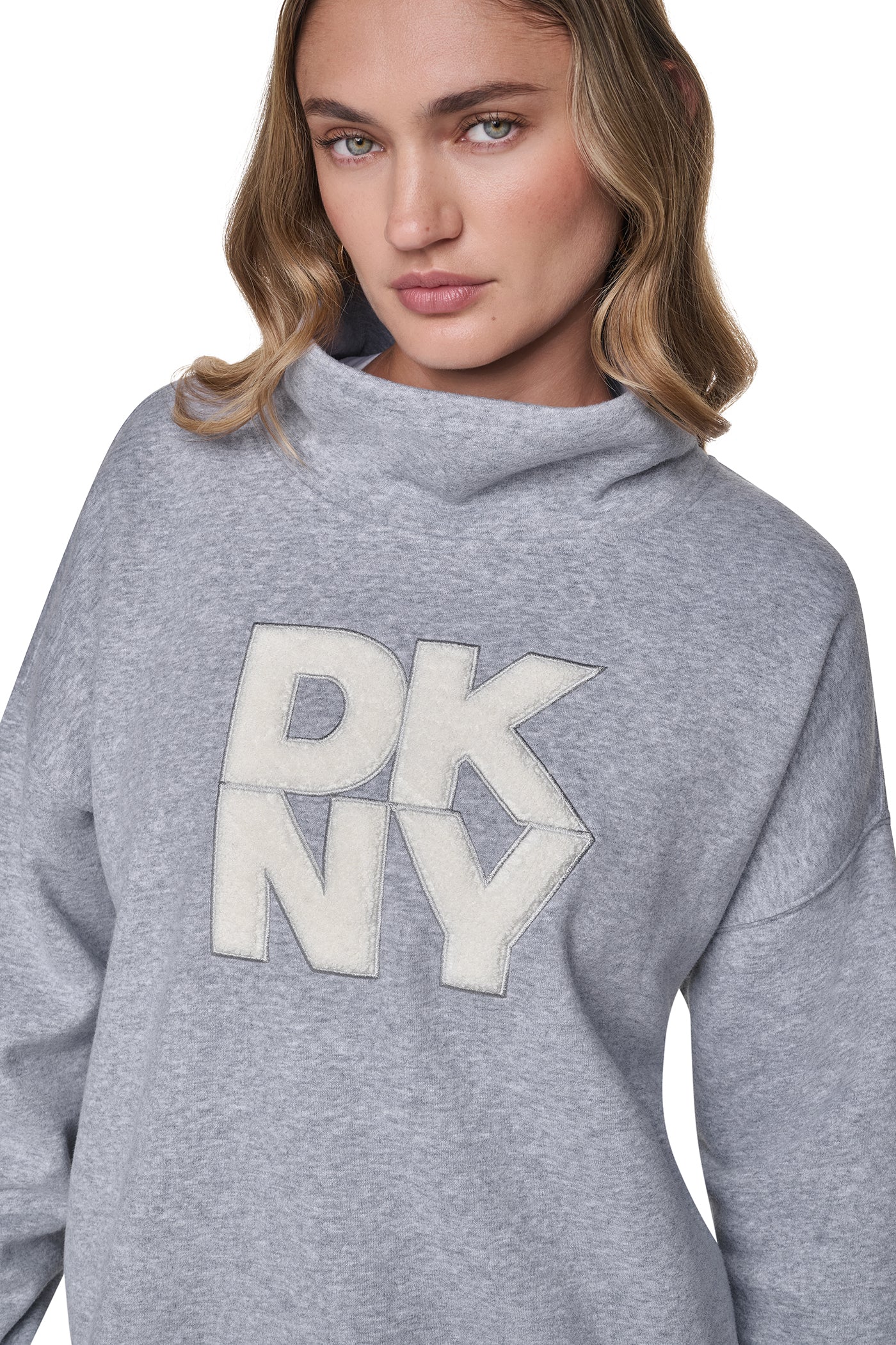 CHENILLE LOGO MOCK NECK SWEATSHIRT VIEW 2
