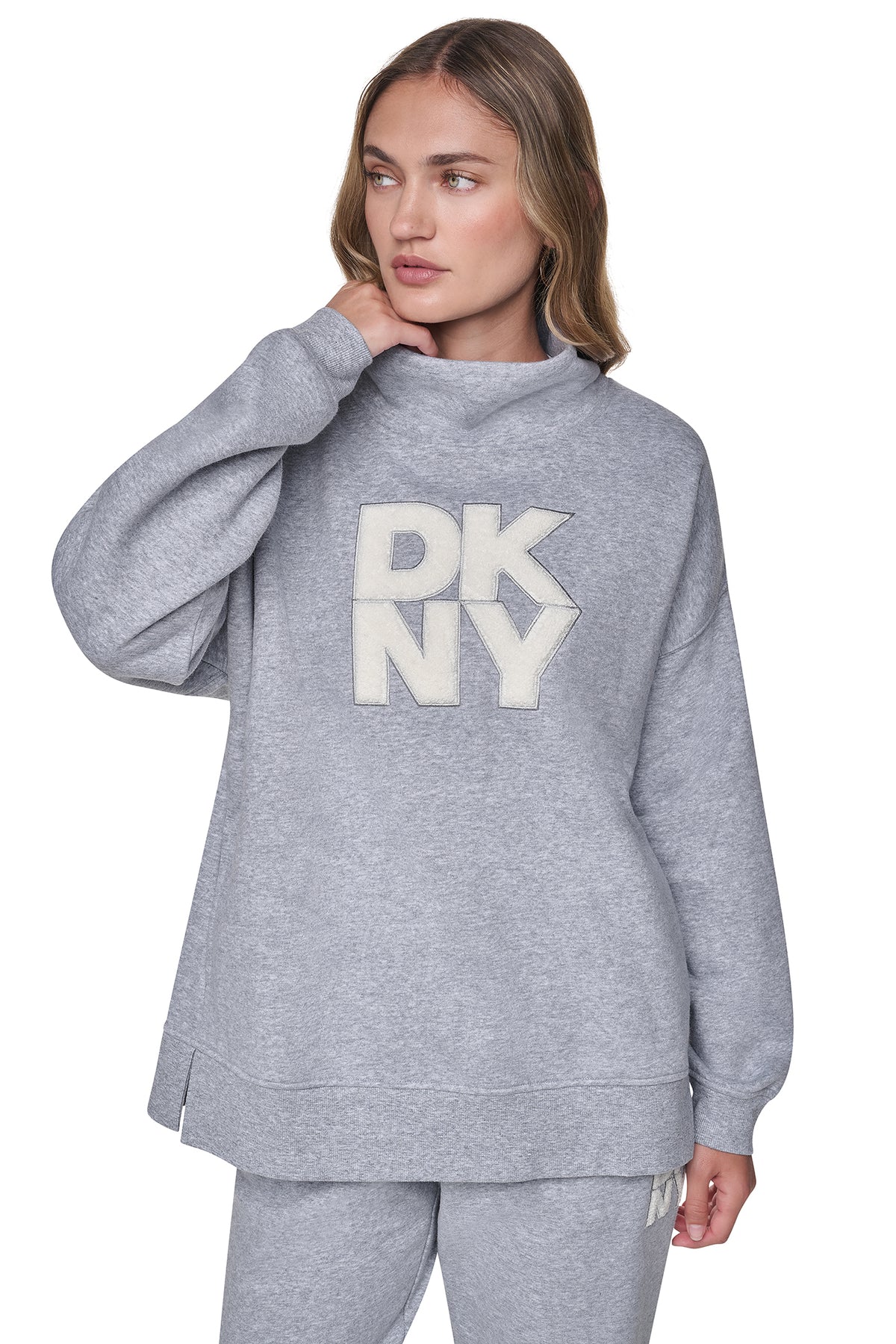 CHENILLE LOGO MOCK NECK SWEATSHIRT VIEW 2