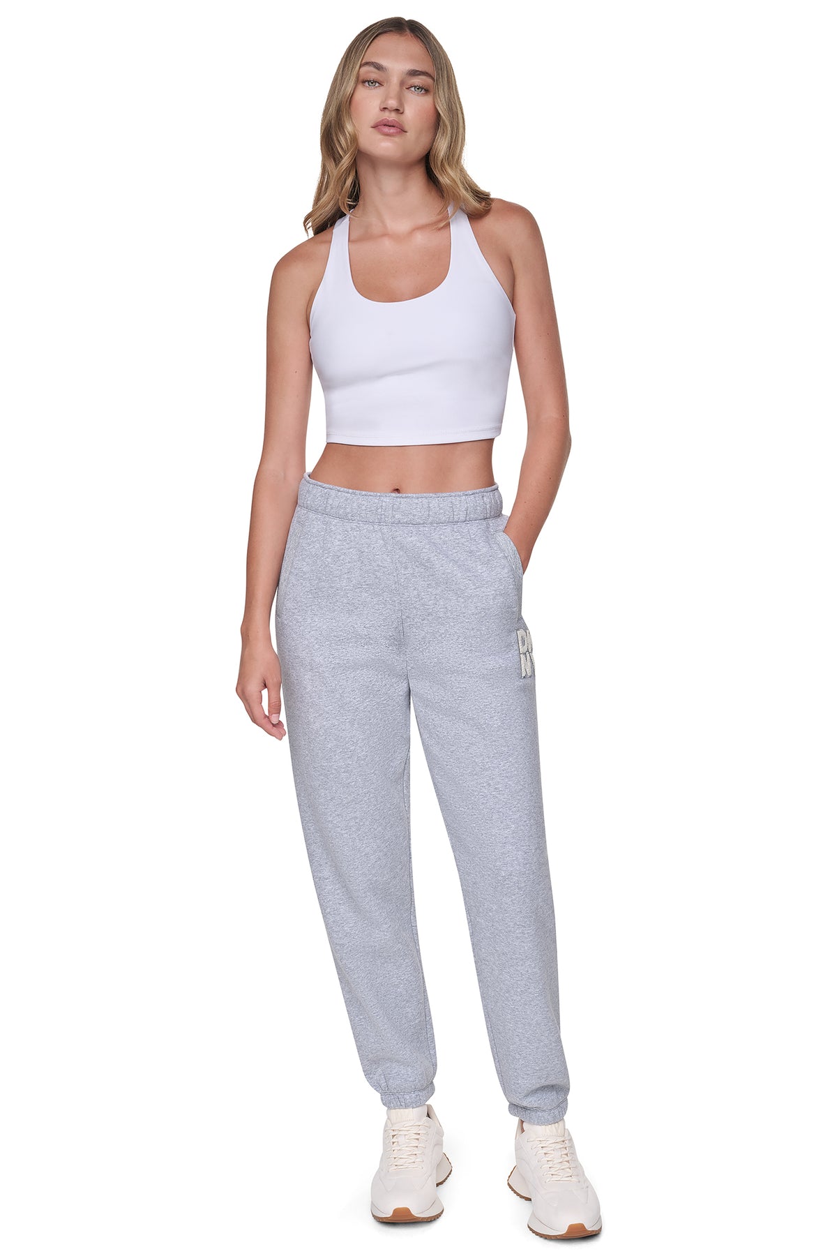 MID-RISE CHENILLE LOGO RELAXED JOGGER VIEW 2