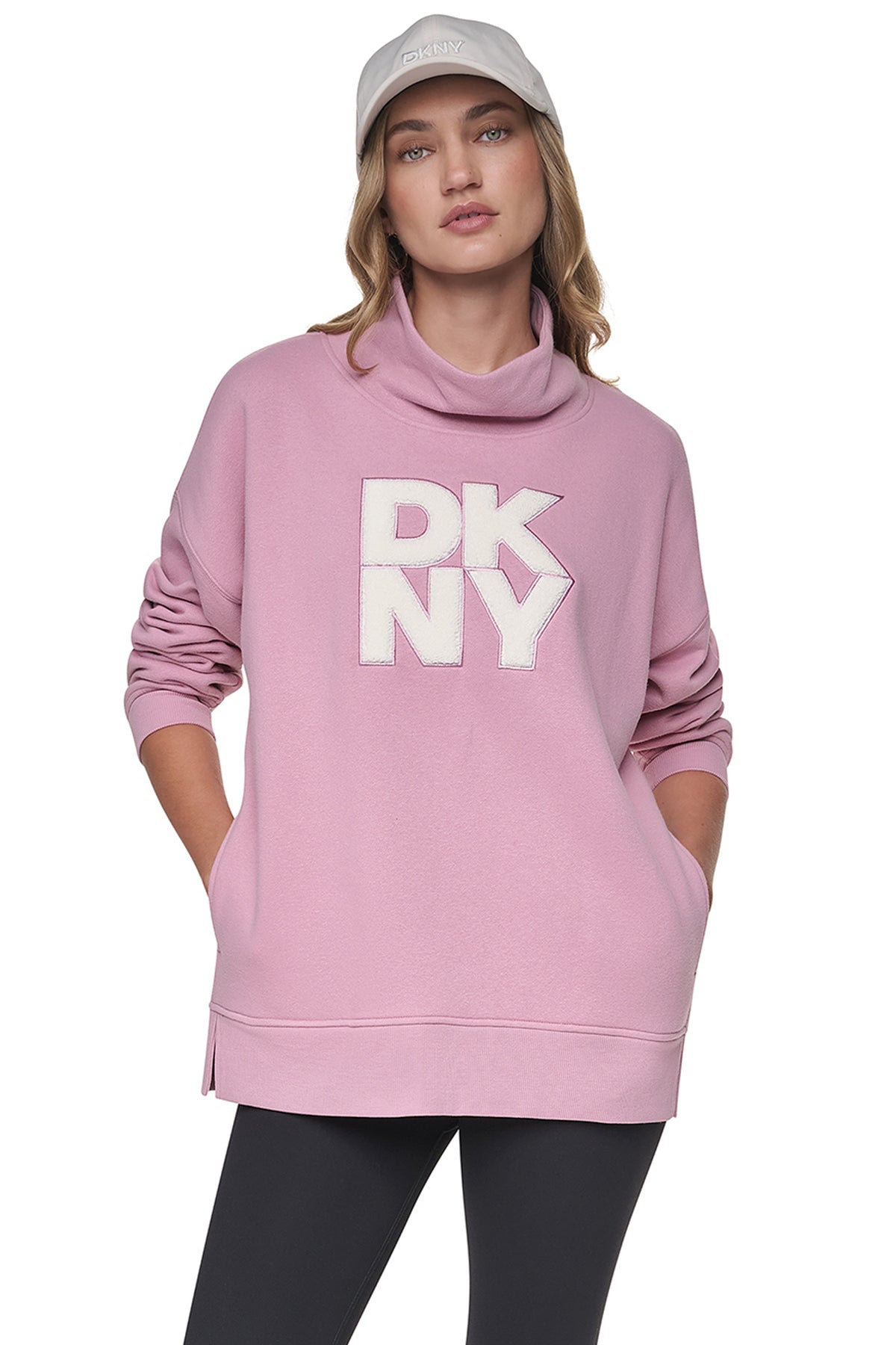 CHENILLE LOGO MOCK NECK SWEATSHIRT View 1 | Under $100