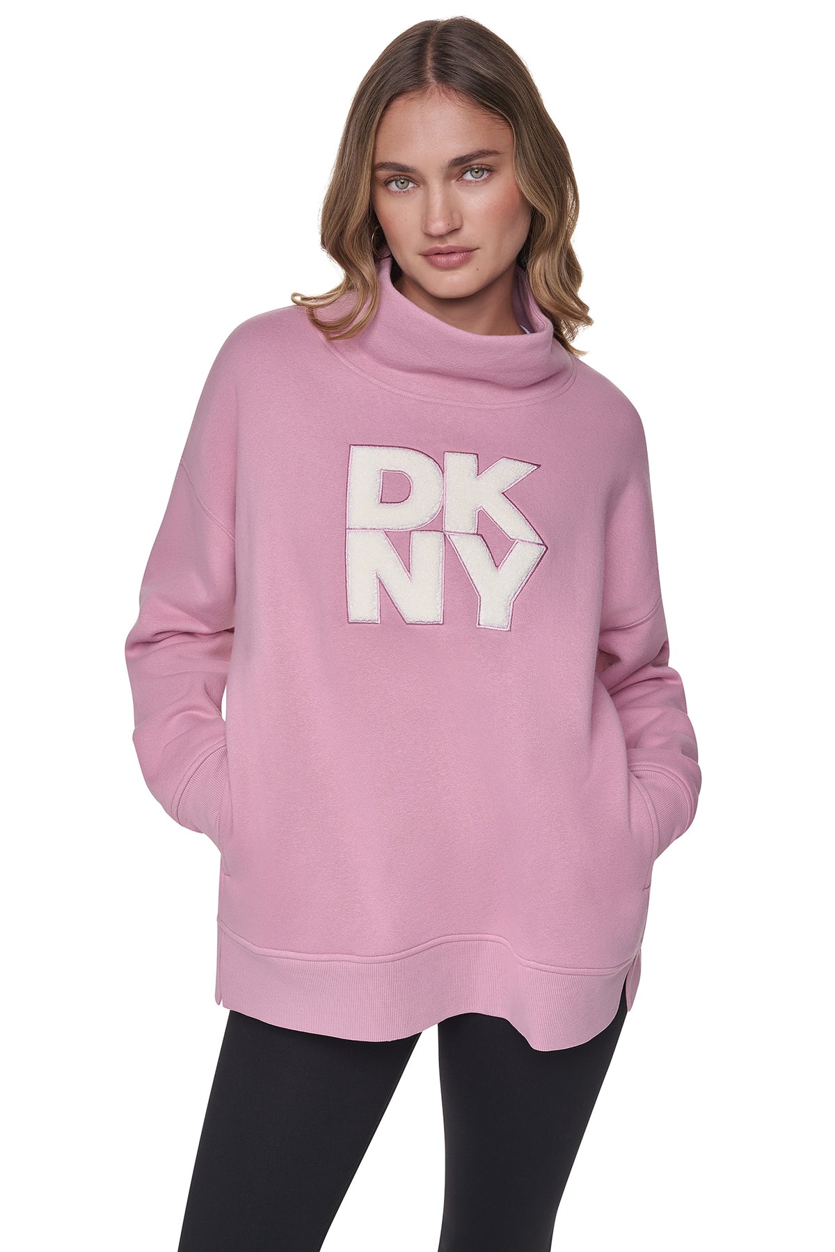 CHENILLE LOGO MOCK NECK SWEATSHIRT VIEW 2