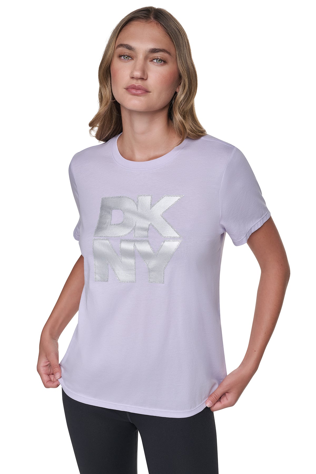 STACKED FOIL GLITTER LOGO TEE VIEW 2