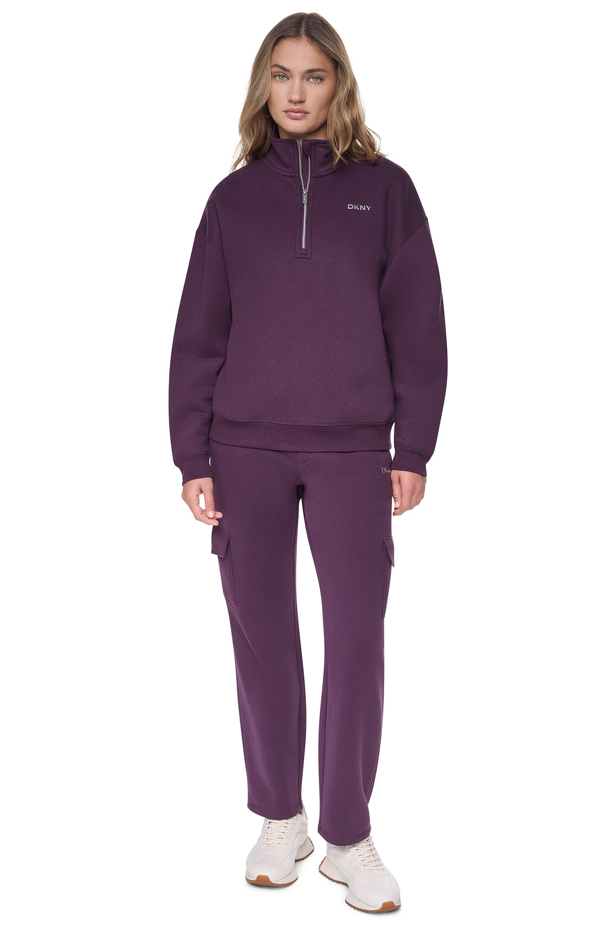 METALLIC BUBBLE 1/4 ZIP PULLOVER VIEW 2
