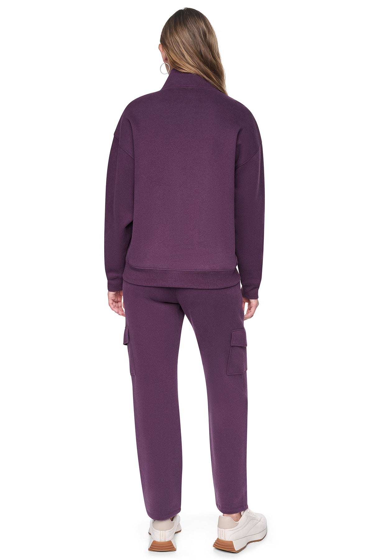 METALLIC BUBBLE 1/4 ZIP PULLOVER VIEW 2