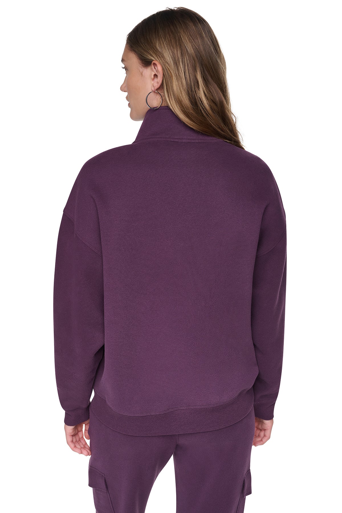 METALLIC BUBBLE 1/4 ZIP PULLOVER VIEW 2