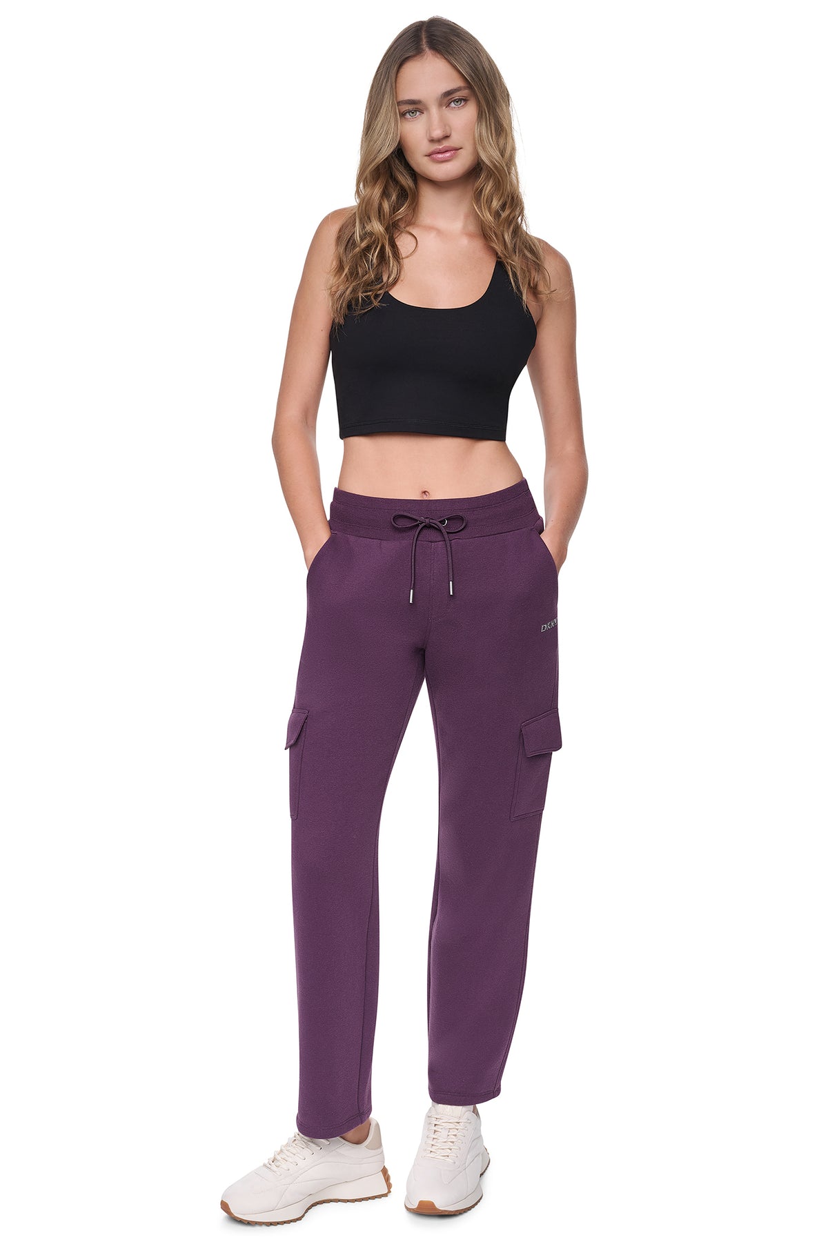 METALLIC BUBBLE LOGO MID-RISE CARGO PANT VIEW 2