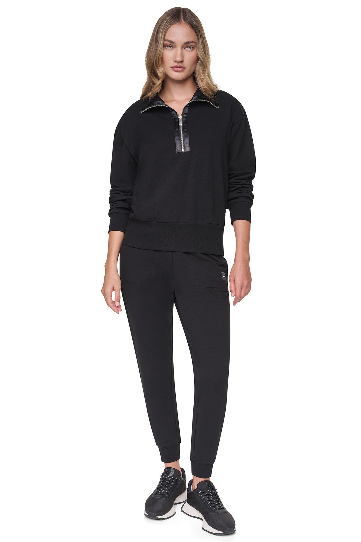 MOCK NECK FRONT-ZIP PULLOVER VIEW 2