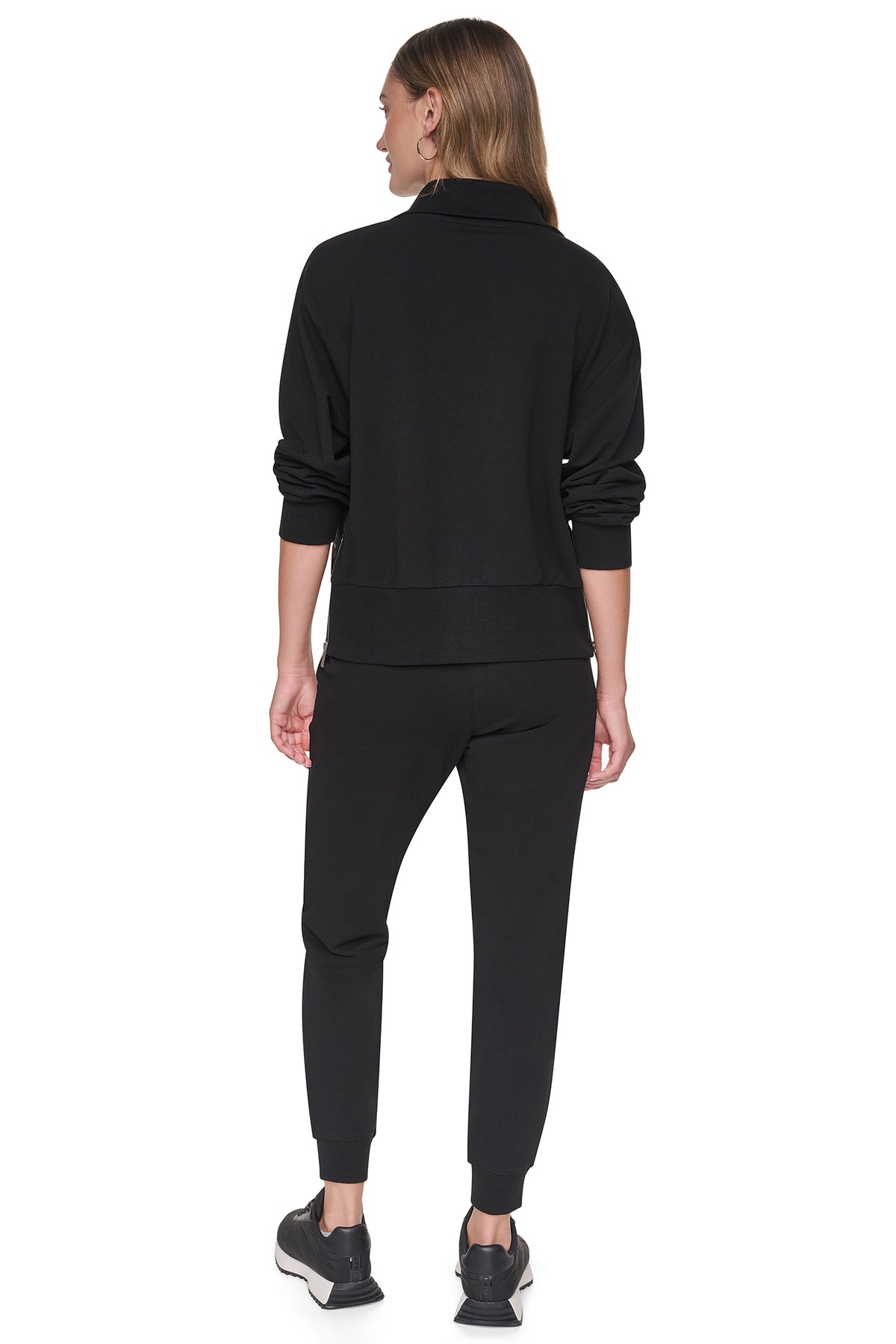 MOCK NECK FRONT-ZIP PULLOVER VIEW 2