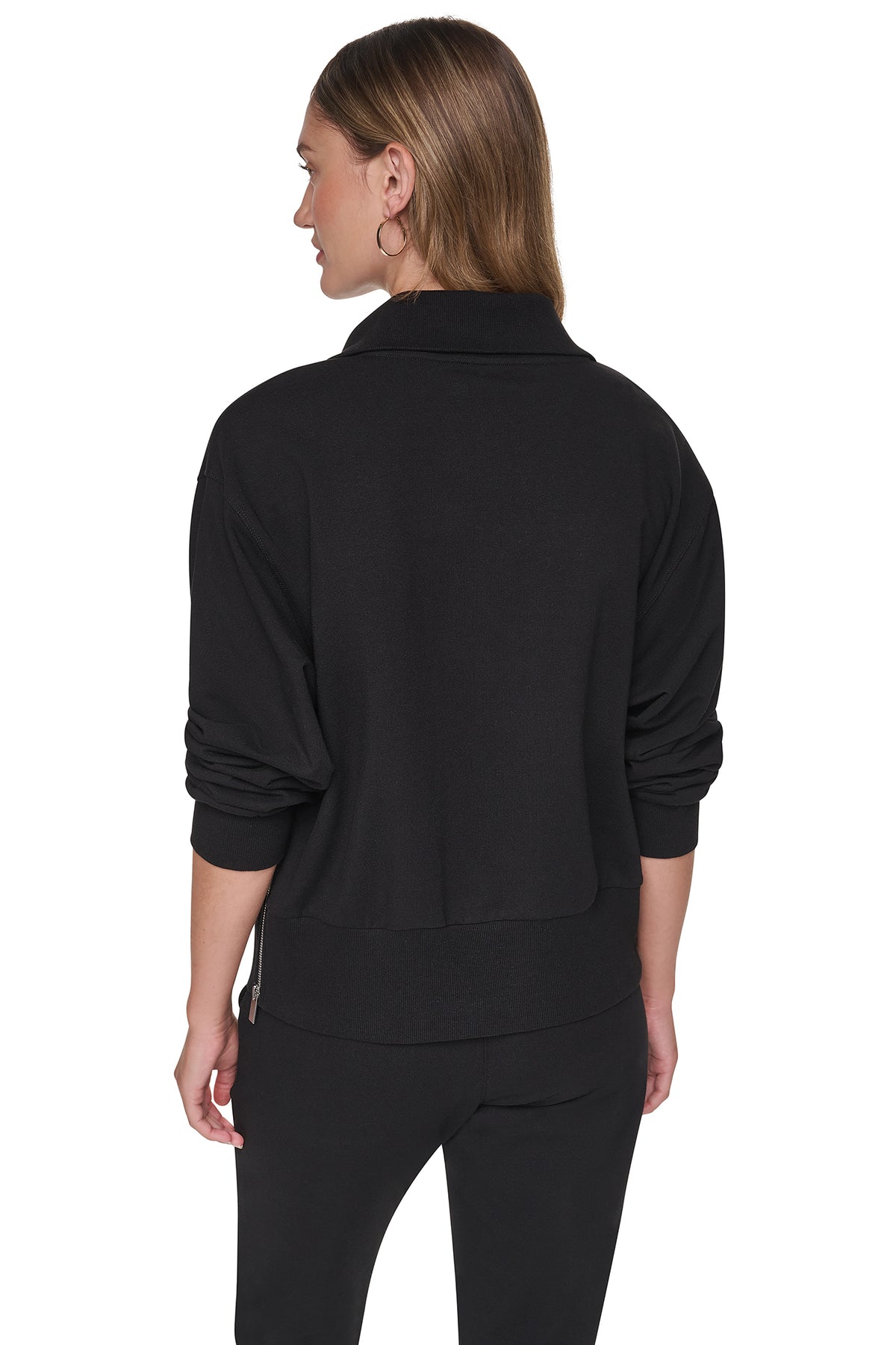 MOCK NECK FRONT-ZIP PULLOVER VIEW 2
