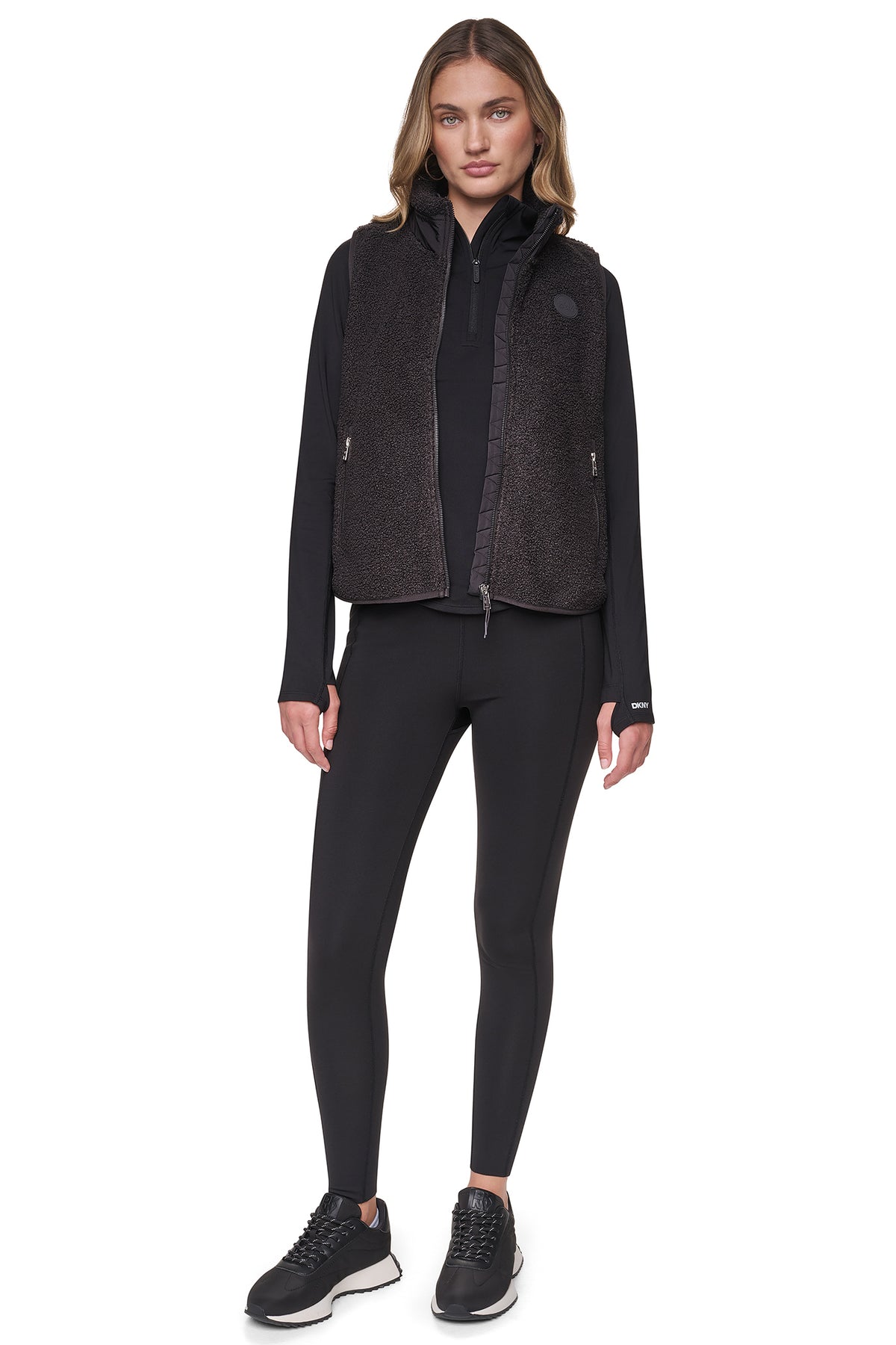 MOCK NECK SHERPA VEST VIEW 2