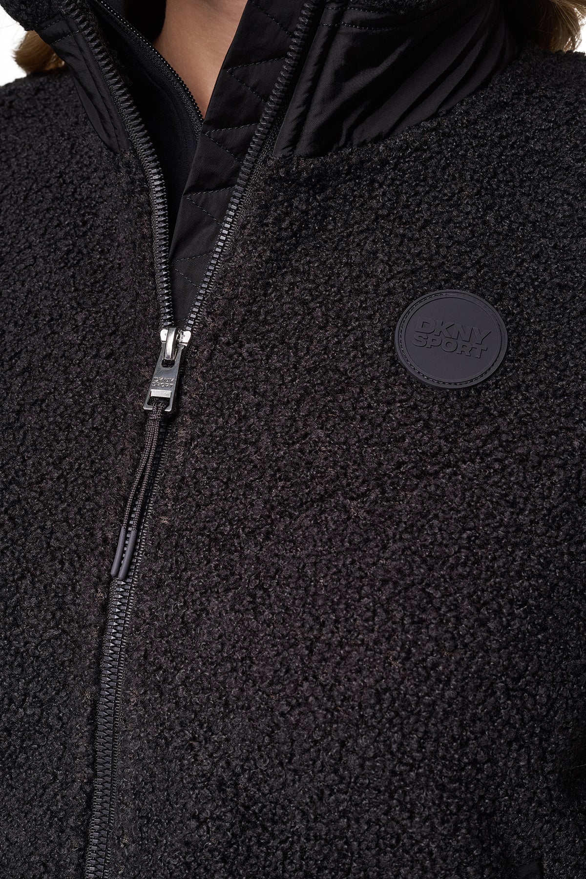 MOCK NECK SHERPA VEST VIEW 2
